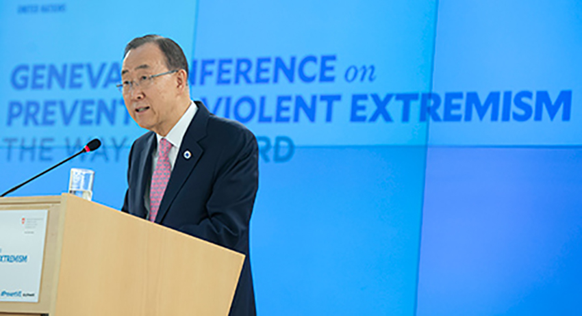Secretary General Ban Ki Moon had a clear vision of how to prevent violent extremism – but how clear-sighted will the UN be on the issue in practice? Credit: UN