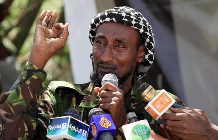 Former Garissa madrassa teacher turned Shabaab commander Mohamed Mohamud ‘Gamadhere’ in Mogadishu, 2011. Photo: Reuters