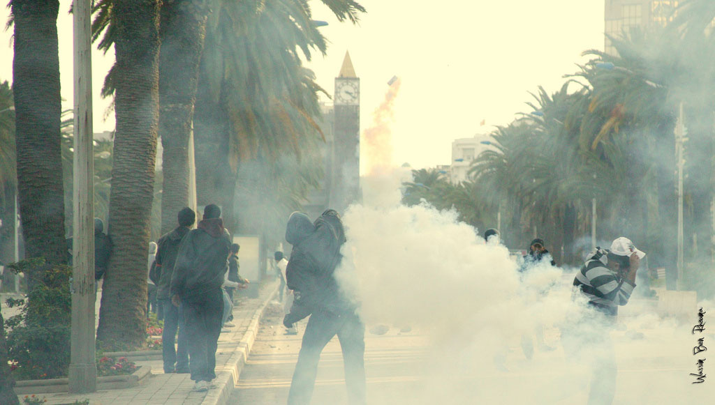 Demonstration in Tunis during the uprisings, January 2011. Photo: Wassim Ben Rhouma