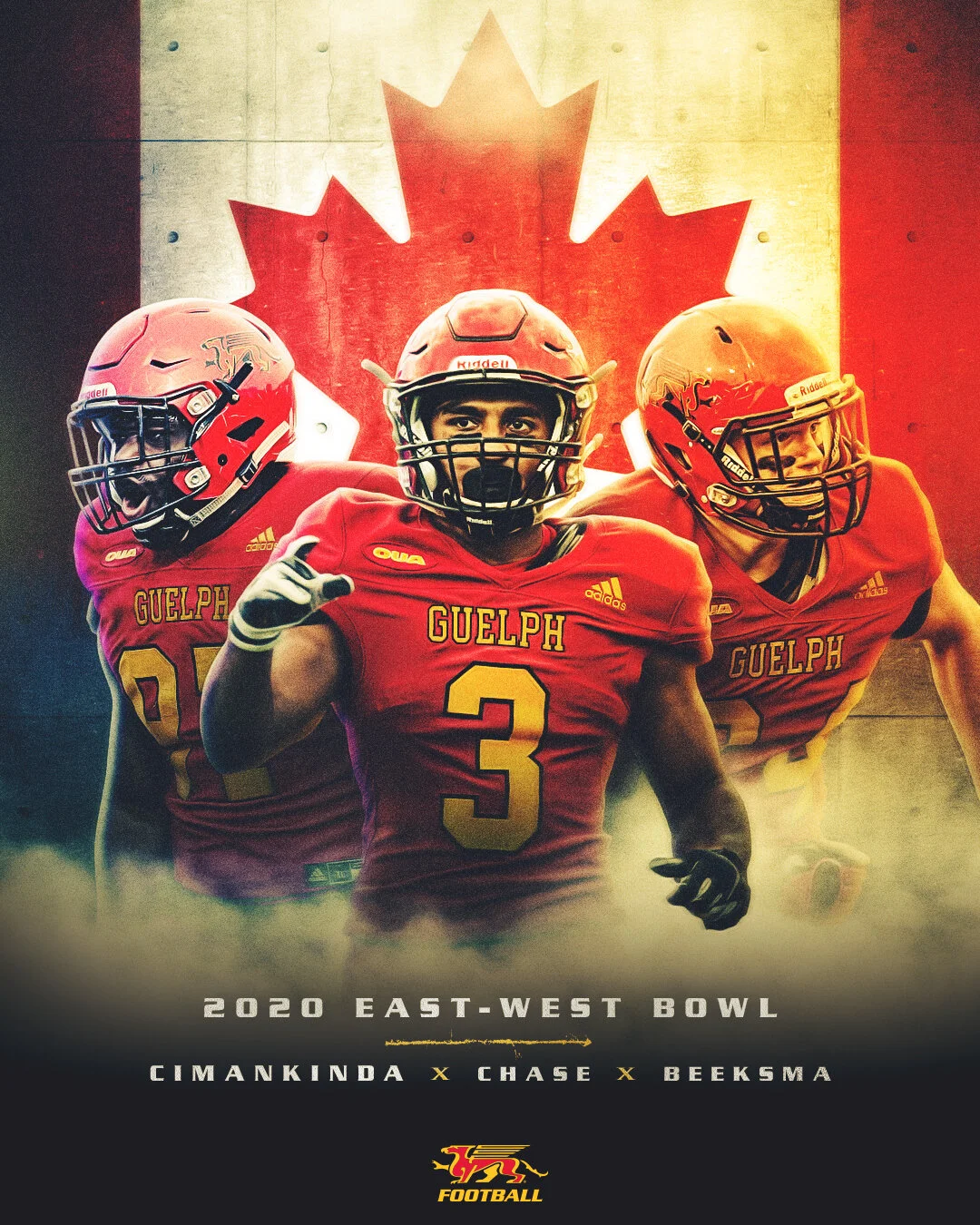 The u sports East-West Bowl 2020 was cancelled due to covid-19, but that should not take away from the recognition of the three original invitees. ALAIN CIMANKINDA, AJ CHASE, and JARED BEEKSMA are already on the cfl radar and are big impact players.