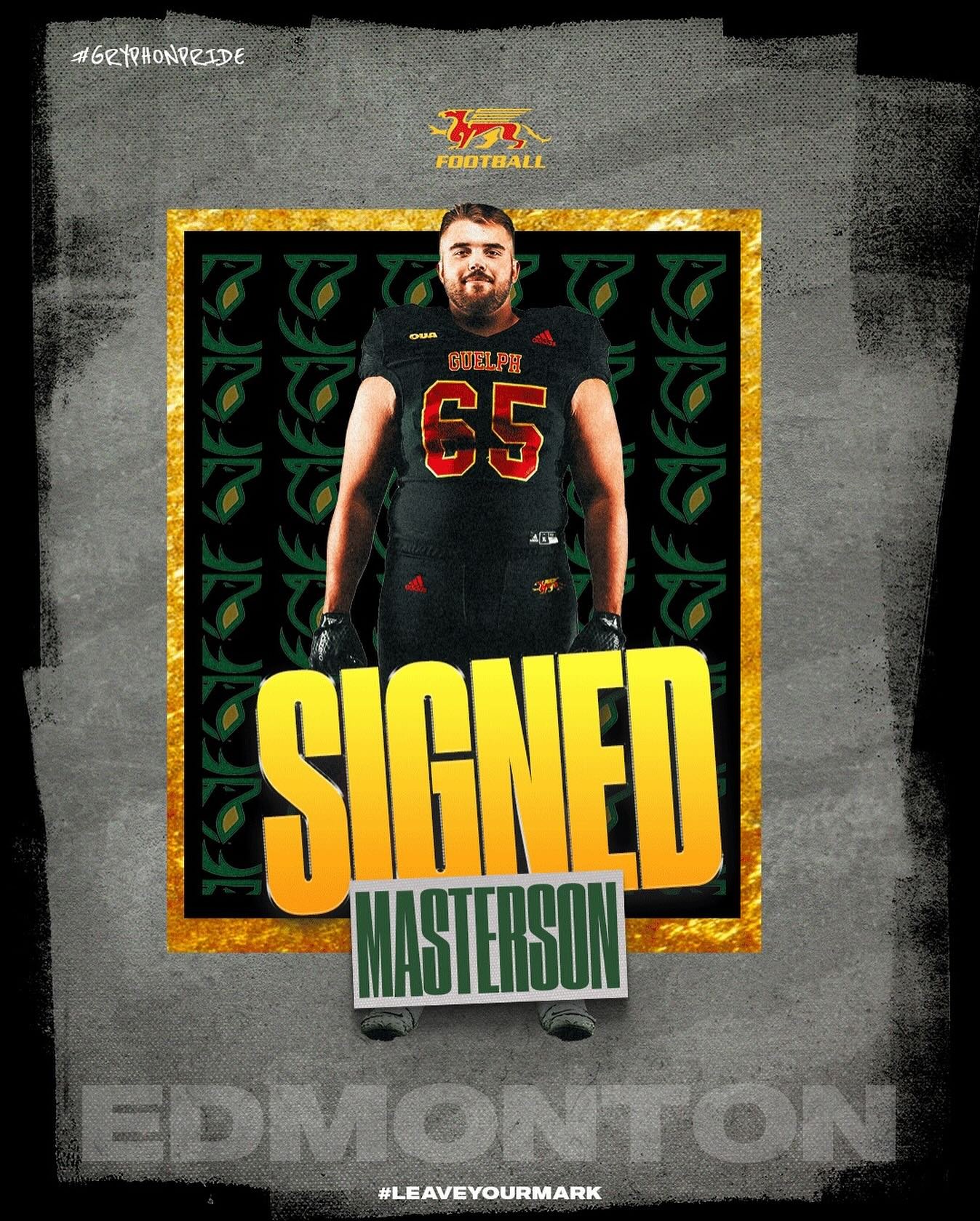 CFL Signing 🚨! The Edmonton Elks have officially signed Gryphon Football O-lineman, Spencer Masterson. Congratulations, Spencer, on this incredible milestone. We&rsquo;re proud of your journey and can&rsquo;t wait to see you take the field in the CF