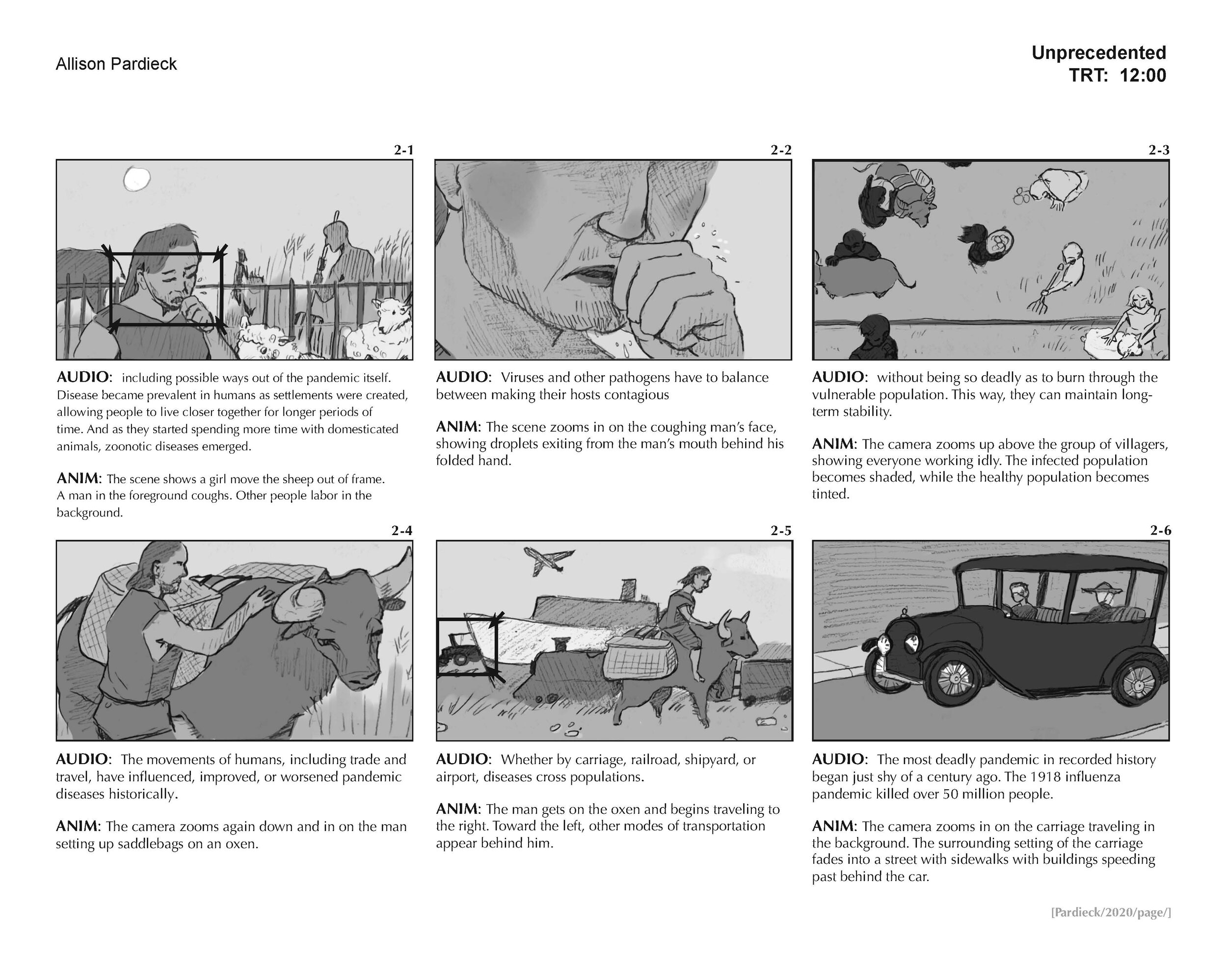 "Unprecedented" Storyboard (page 2)