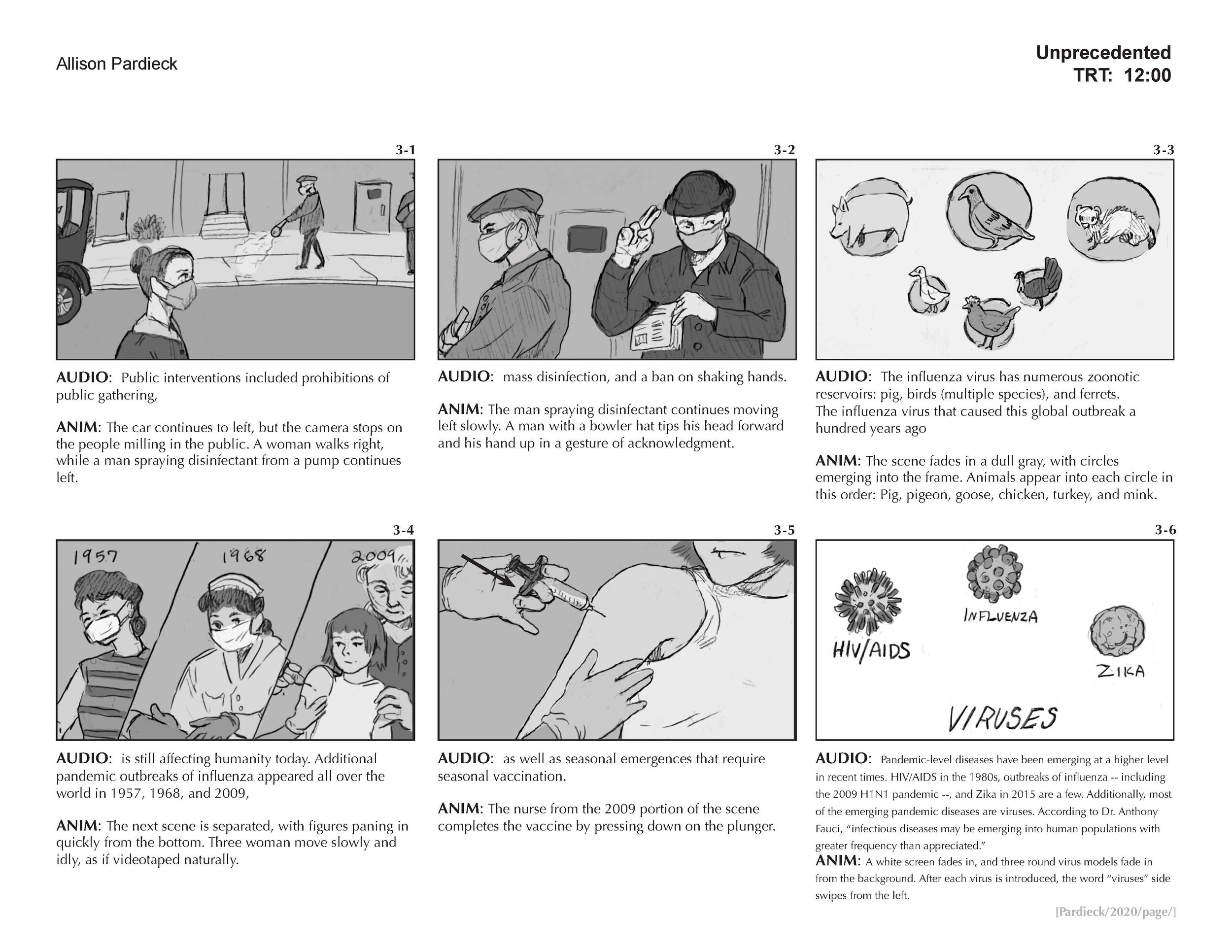 "Unprecedented" Storyboard (page 3)