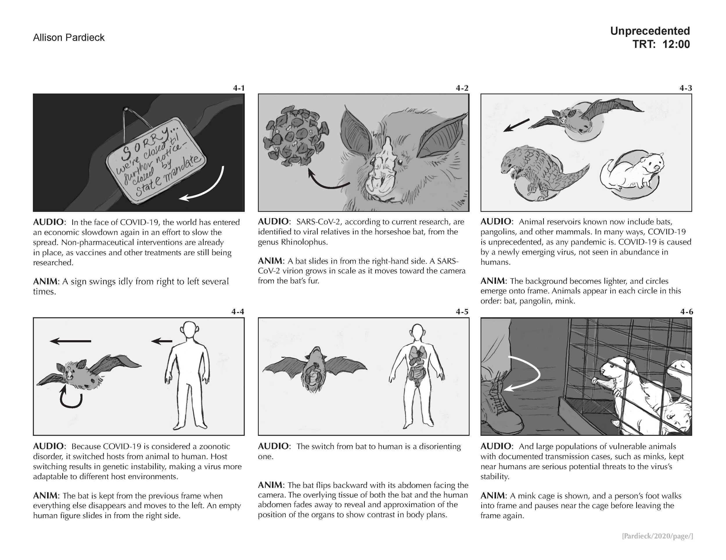 "Unprecedented" Storyboard (page 4)