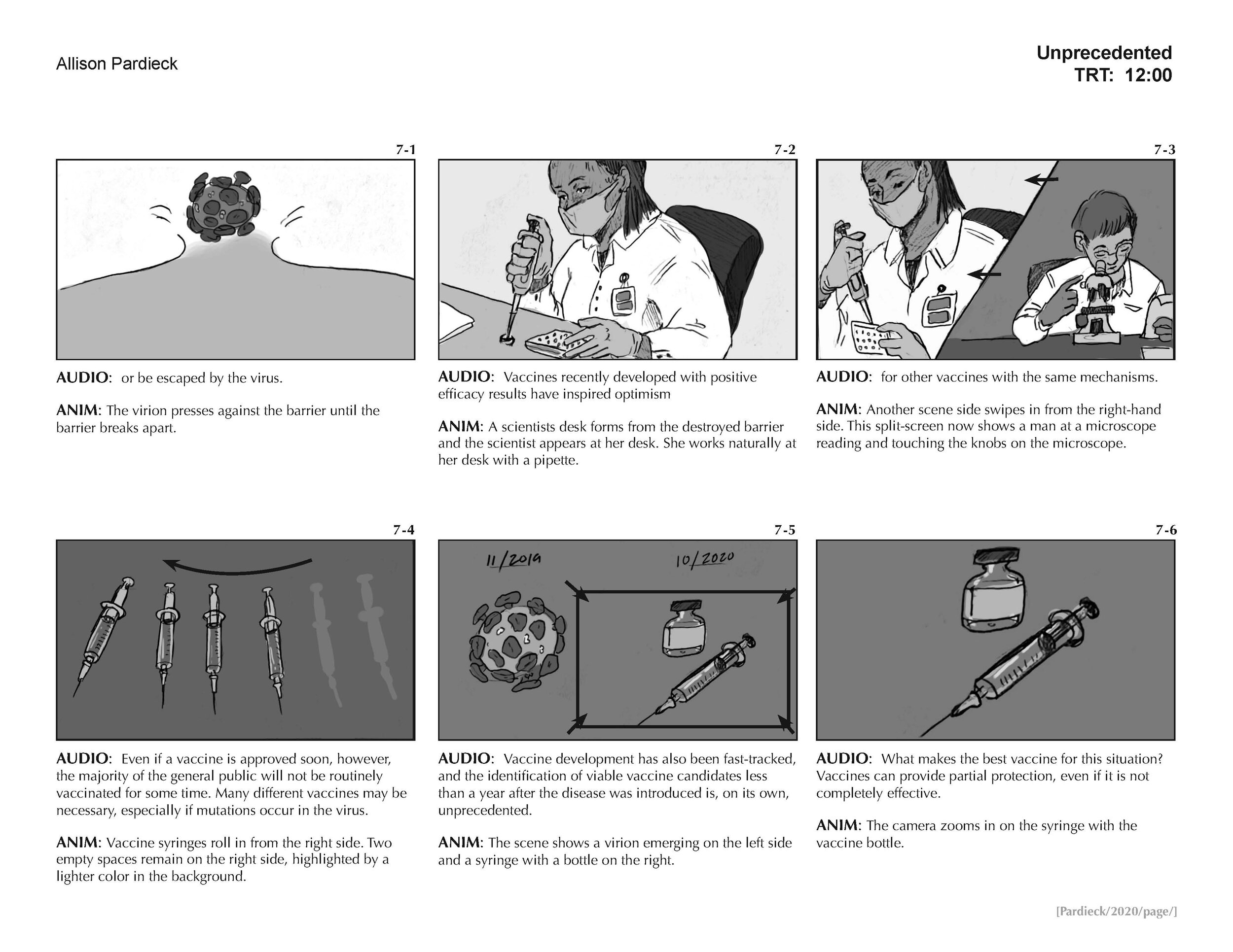 "Unprecedented" Storyboard (page 7)