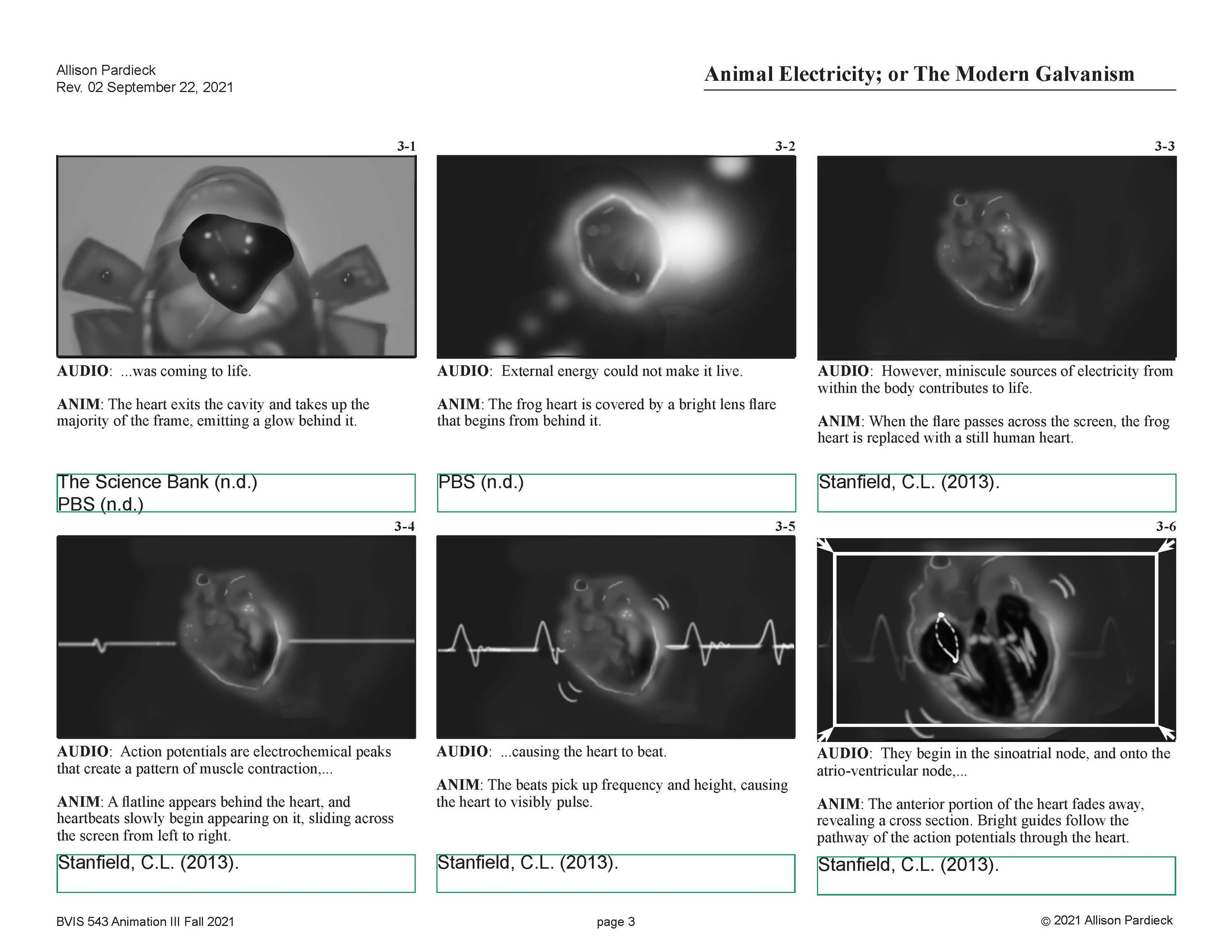 "Animal Electricity" Storyboards (page 3)