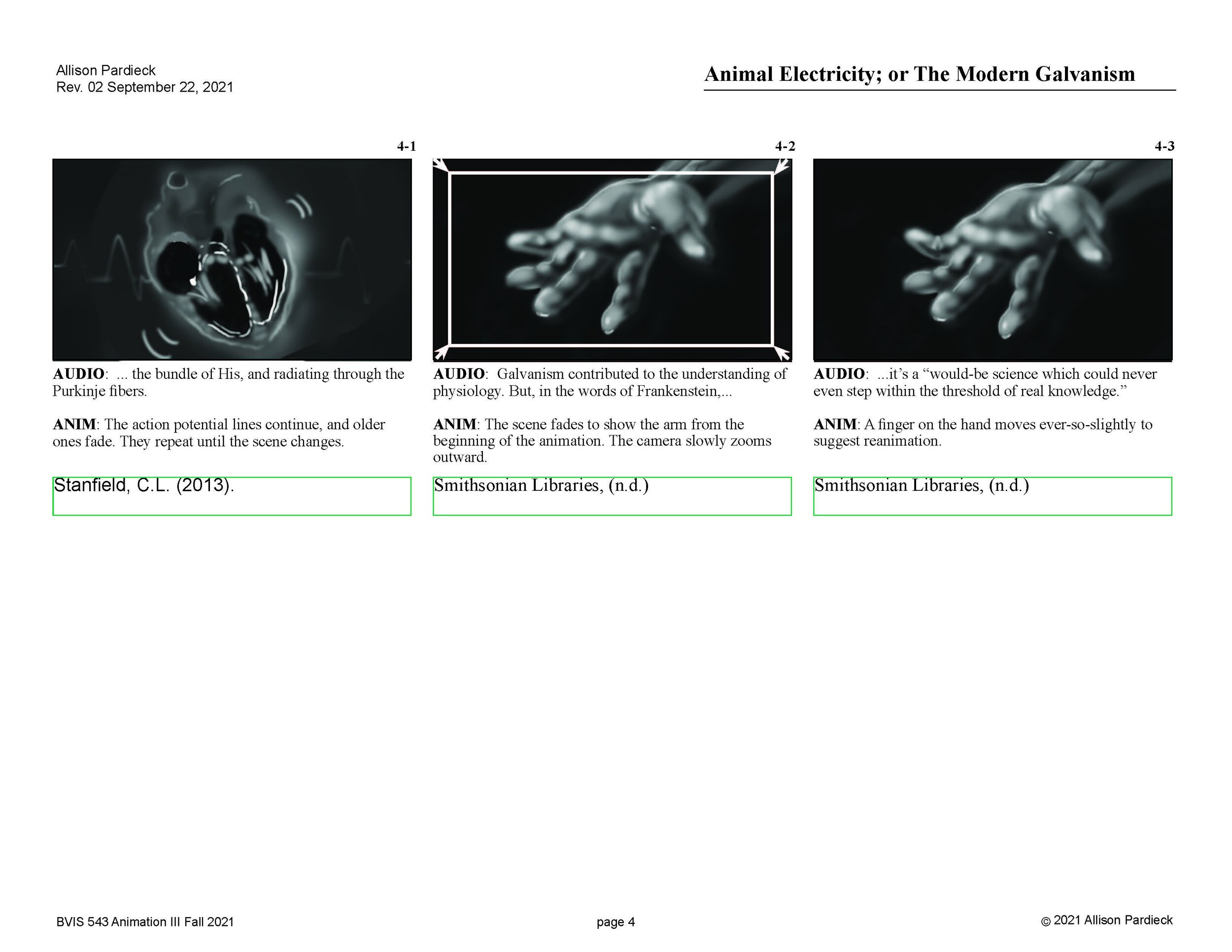 "Animal Electricity" Storyboards (page 4)