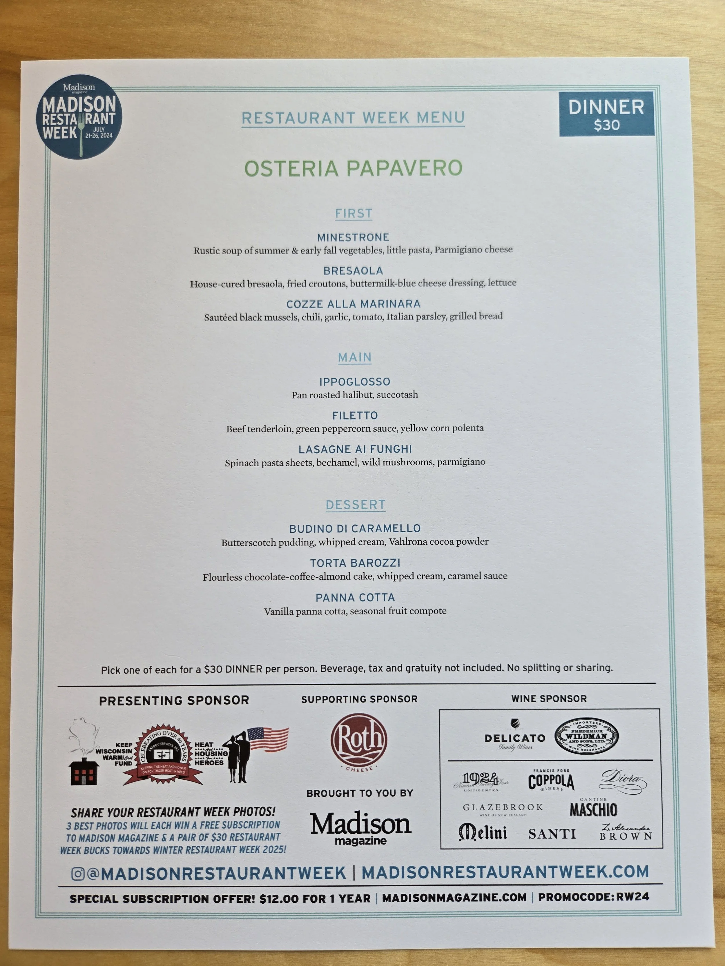 Summer Restaurant Week 2024