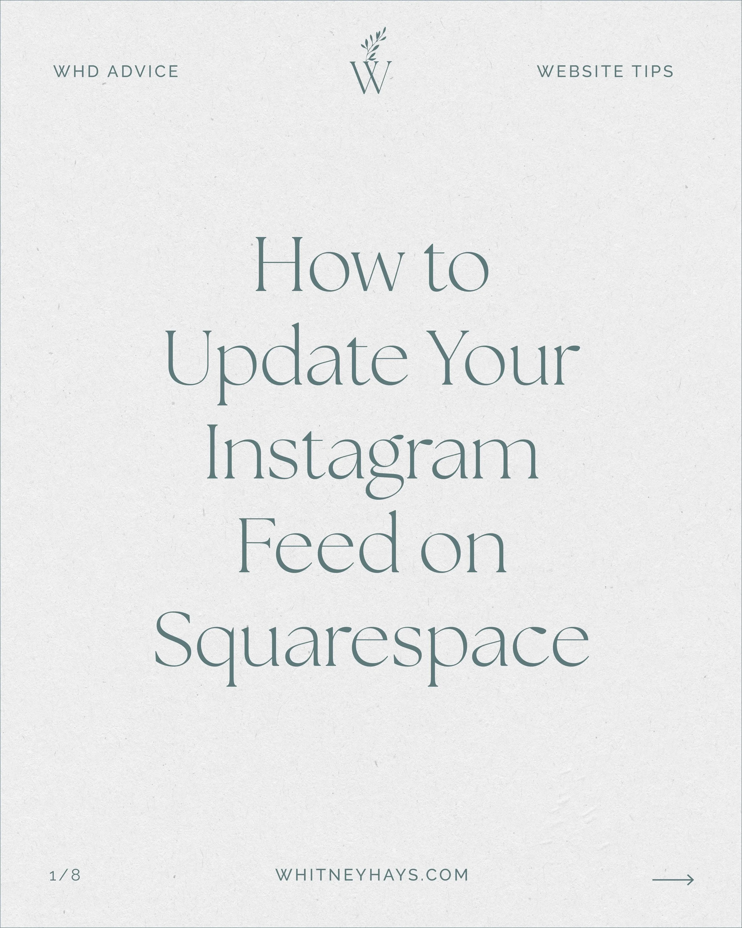 Sometimes the Instagram feed on your Squarespace website gets stuck. It can be because you&rsquo;ve updating your password or that Instagram has made changes to its code. Follow these steps to update it. 

1. Make sure you are logged in to your Insta