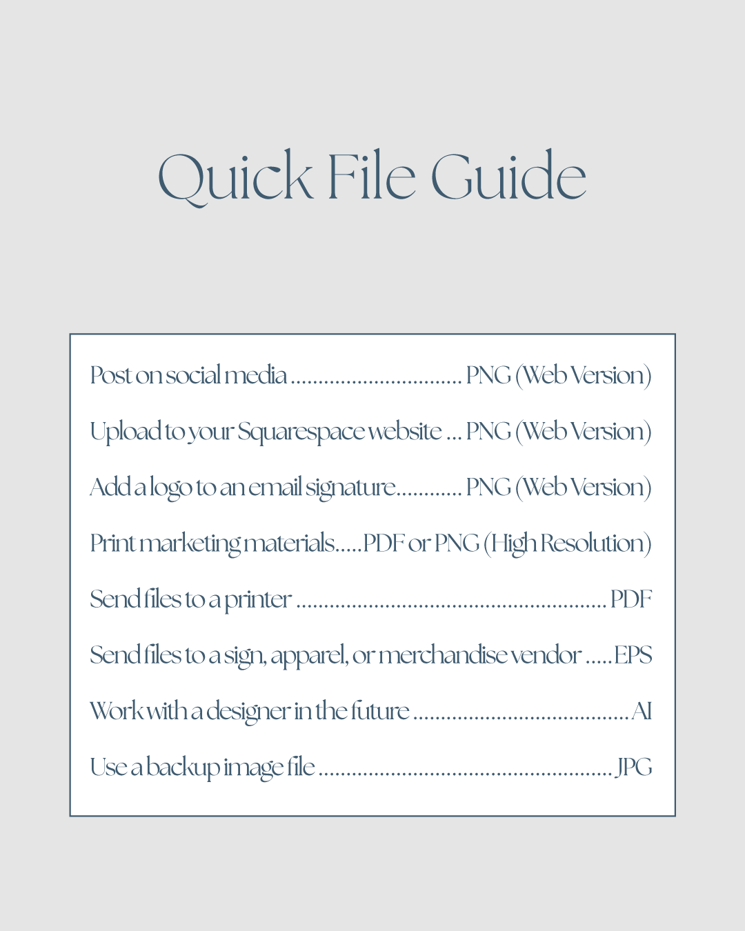 File Types and How to Use Them