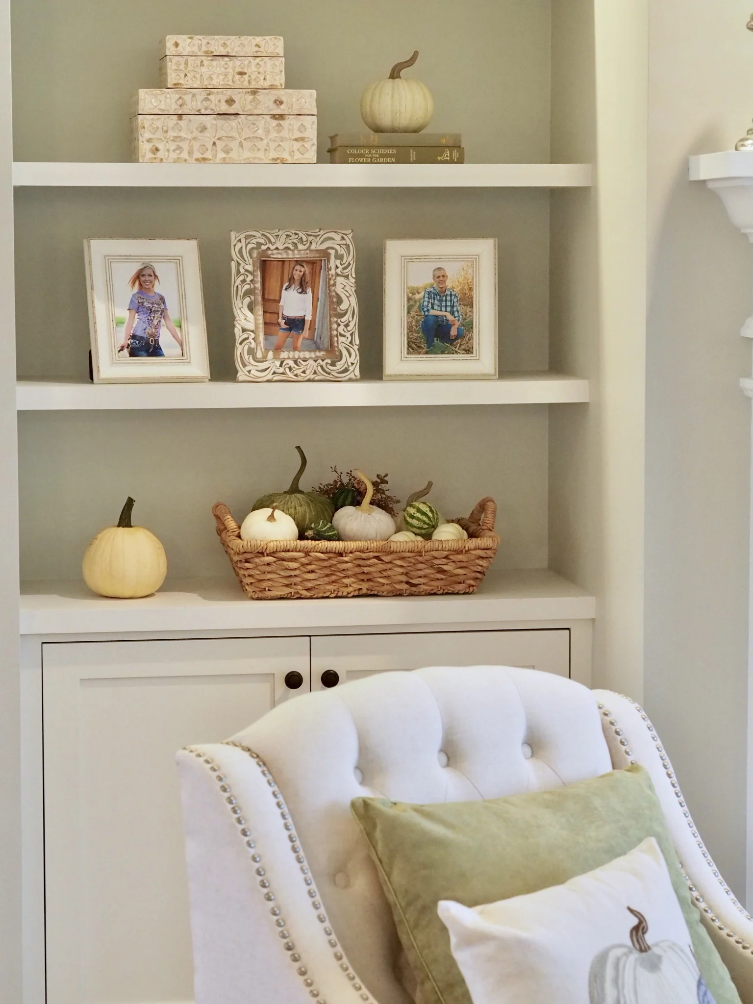 Decorative boxes are from Home Goods, basket found at Target last year.