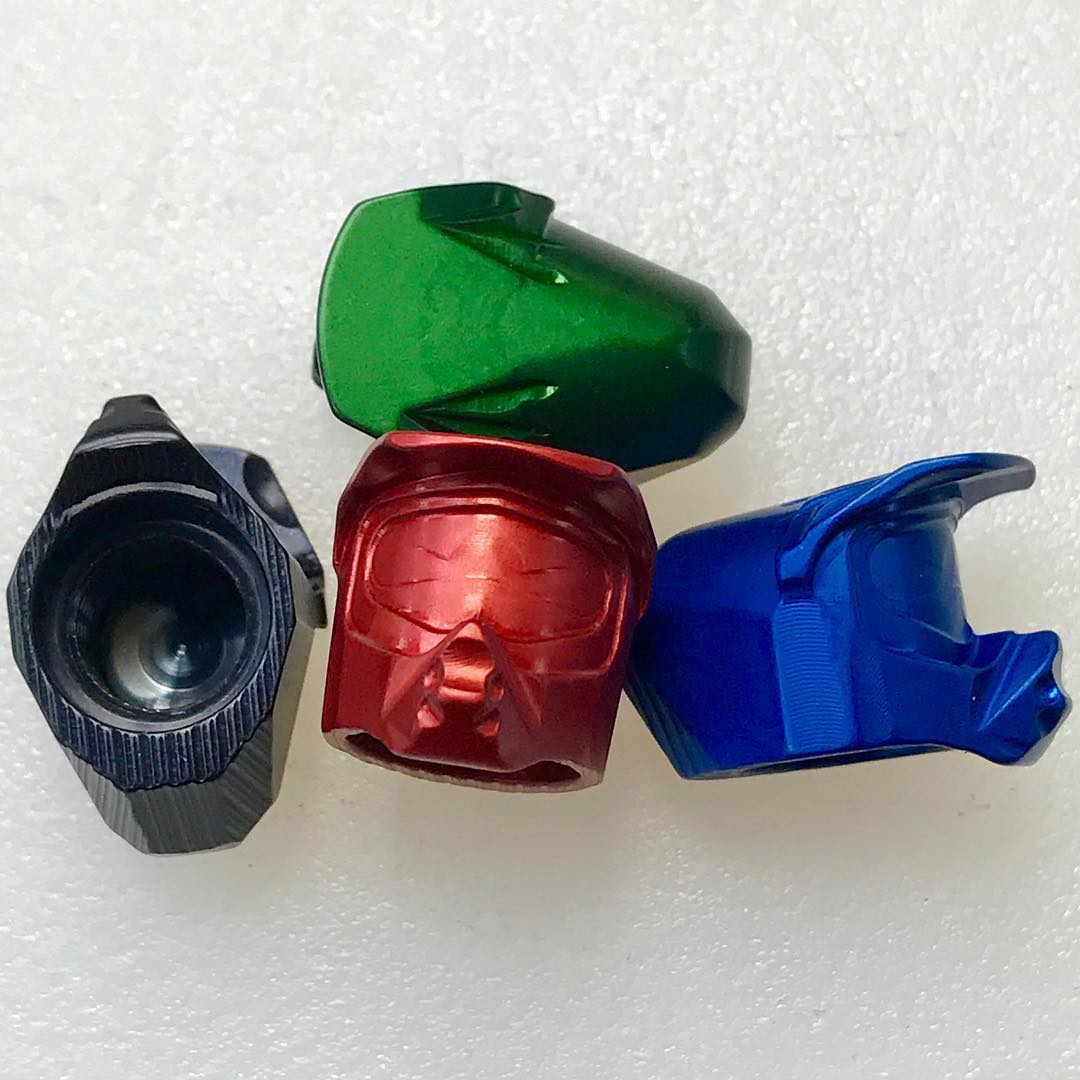 For a small side project a couple dozen valve stem caps were produced for dirt bikes.