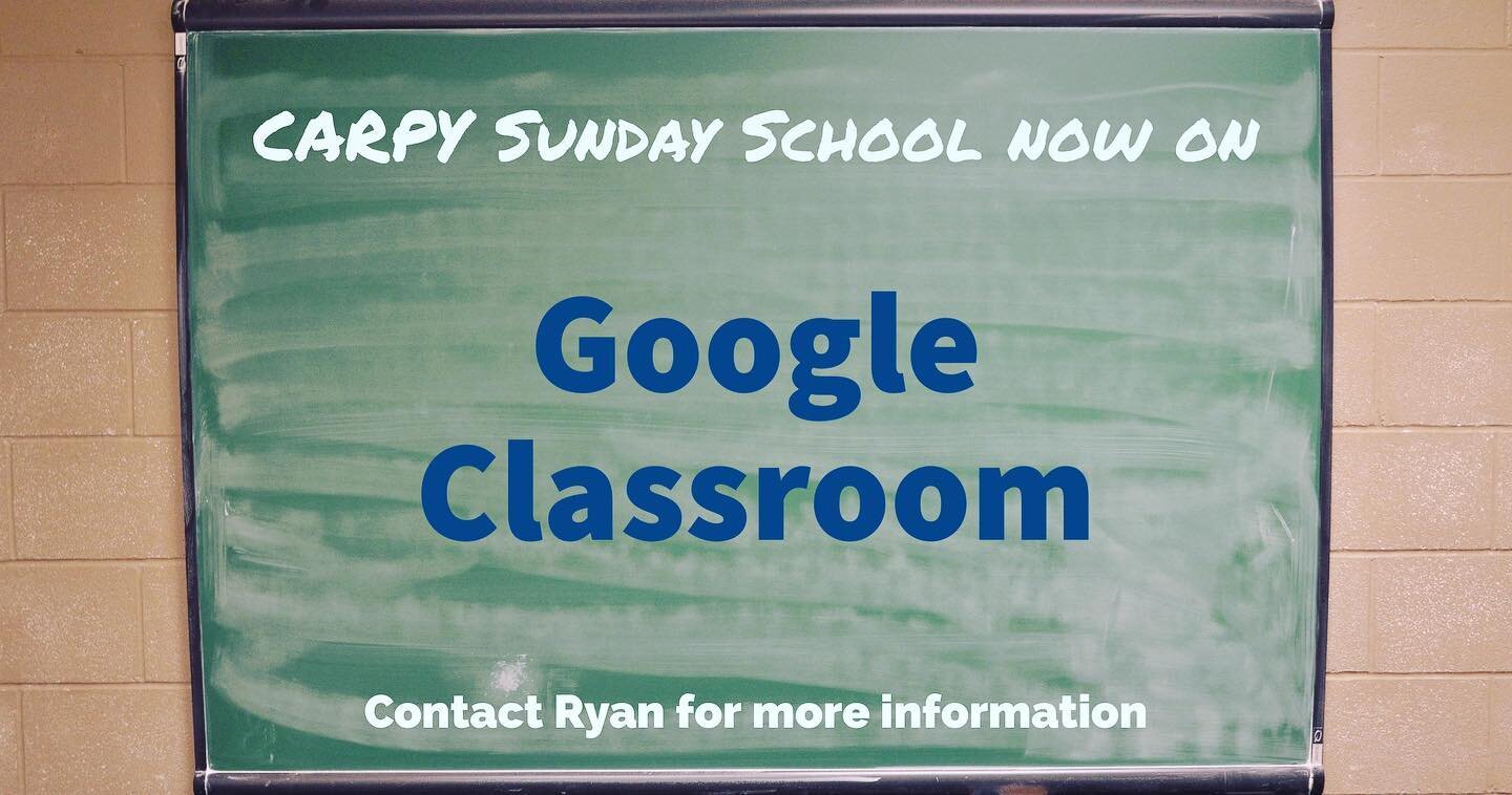 Our WSC Minutes with Henry Sunday School class for Middle and High School students is now being offered through Google Classroom. Contact Ryan for information on how to sign up. Weeks 1 and 2 have already been posted.