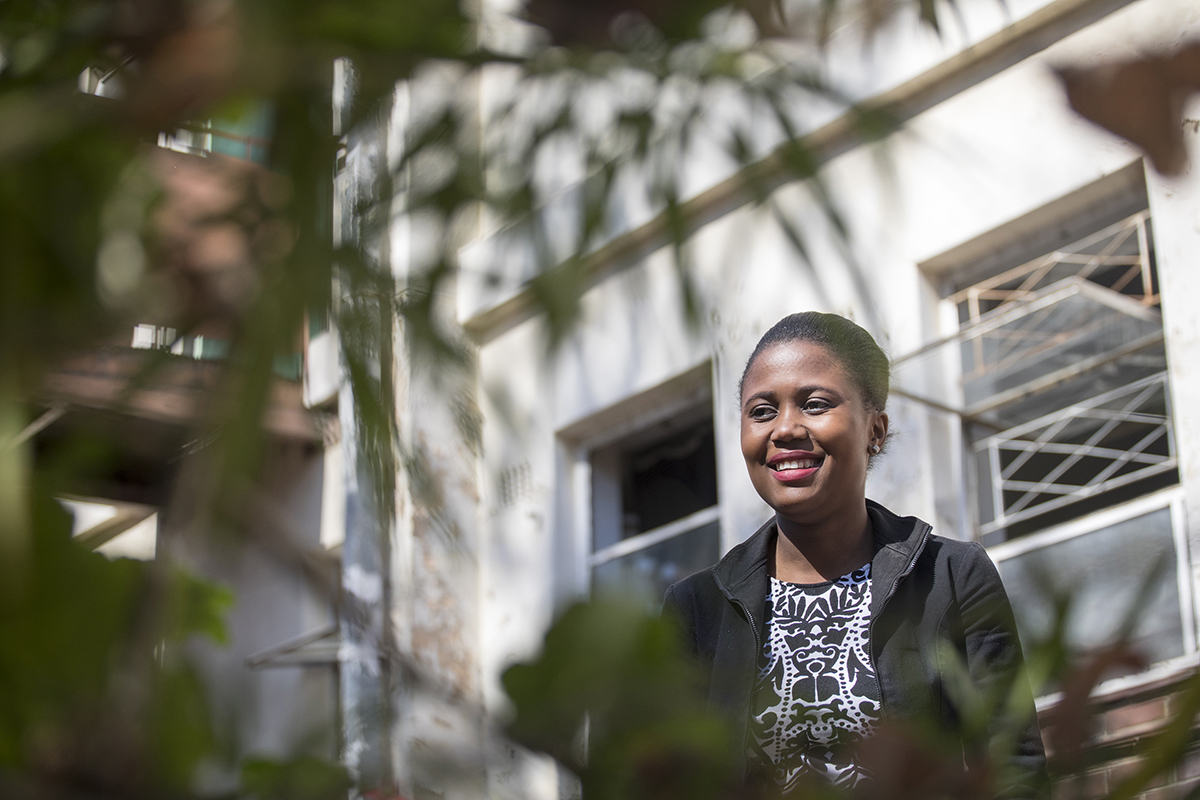 Bekezela Ncube (24) is an intern at the Sisters with a Voice Clinic in Bulawayo. “ Through the training at Sisters Clinic, I am empowered to promote safe sex something I could not do before. Young women are vulnerable and at risk because they are not empowered to negotiate for safer sex.” - Gates Foundation