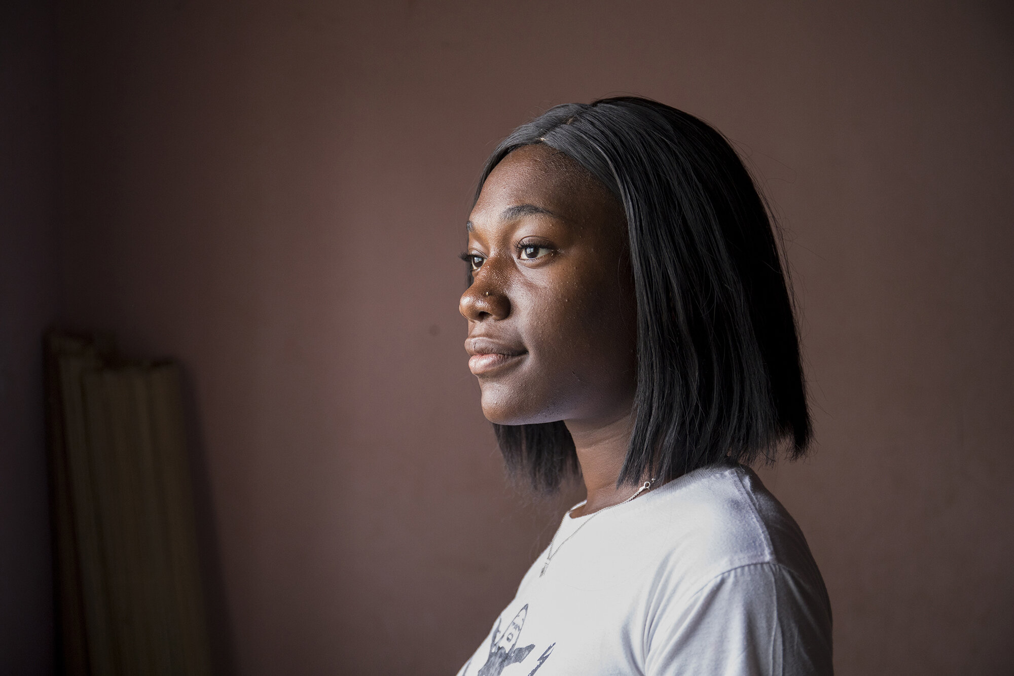  Talatona, Luanda, Angola. Hwary Ramos (19) poses for a portrait at home in Talatona, in Angola’s capital city Luanda. Hwary’s mother, Sónia,  has been living with HIV for about 10 years now.   - For UNDP  