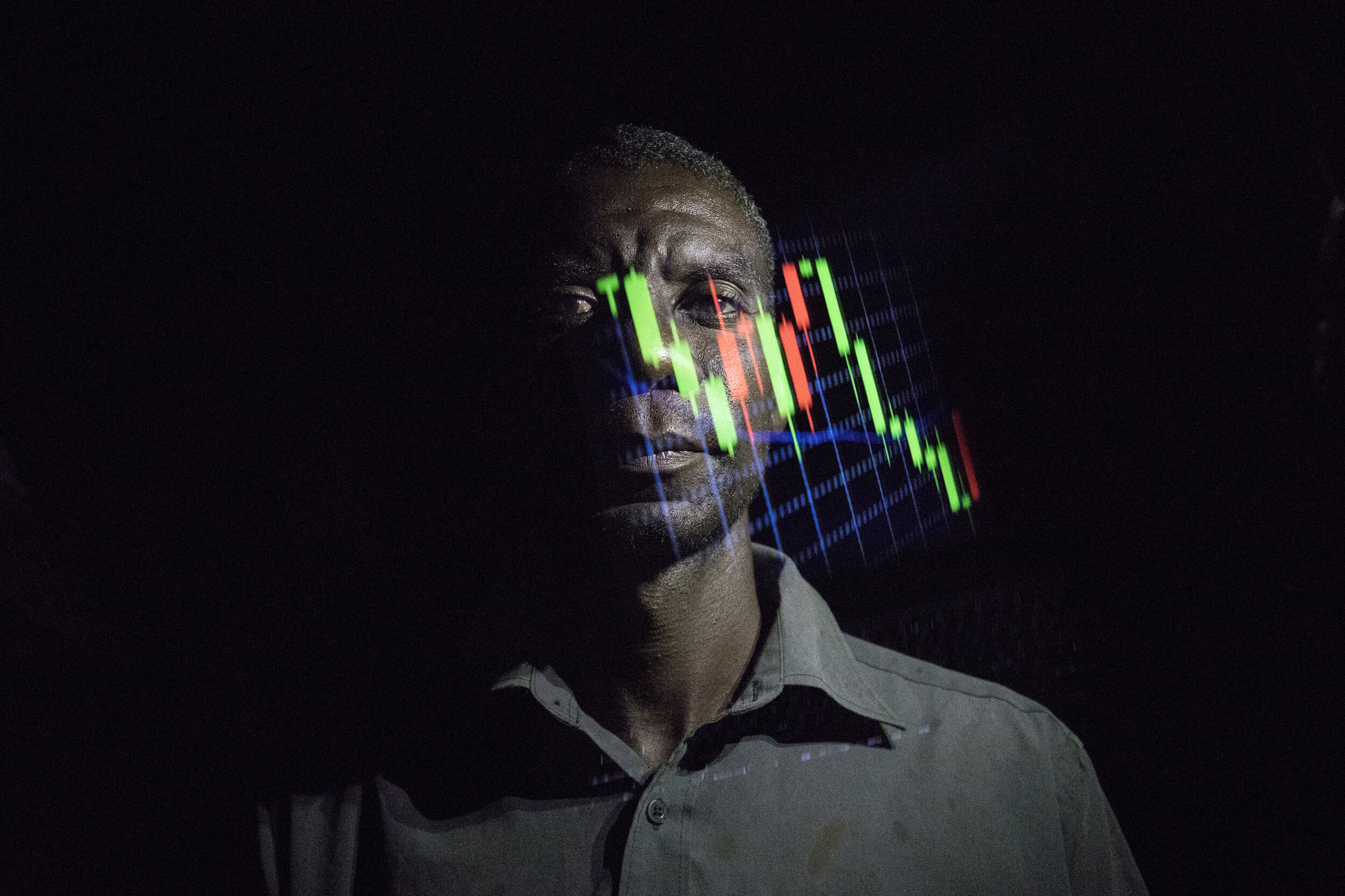  A  portrait of Wellington Mafuta, a Zimbabwean online forex trader.  - For Rest of World  