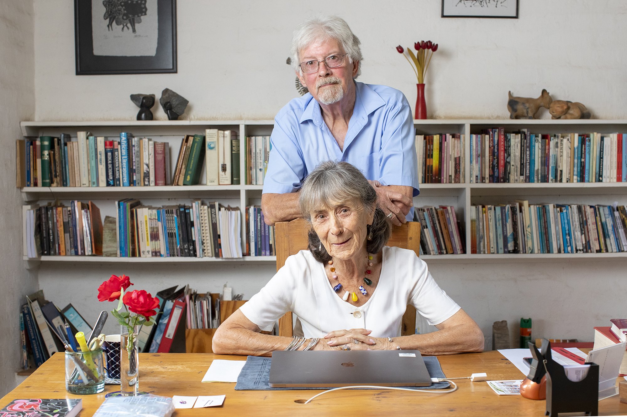  The founders of Weaver Press, Irene Staunton and Murray McCartney, at their home in Harare. -  For The Guardian  