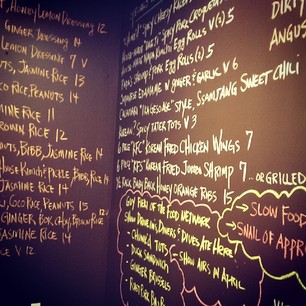 Sakaya Kitchen Menu Board