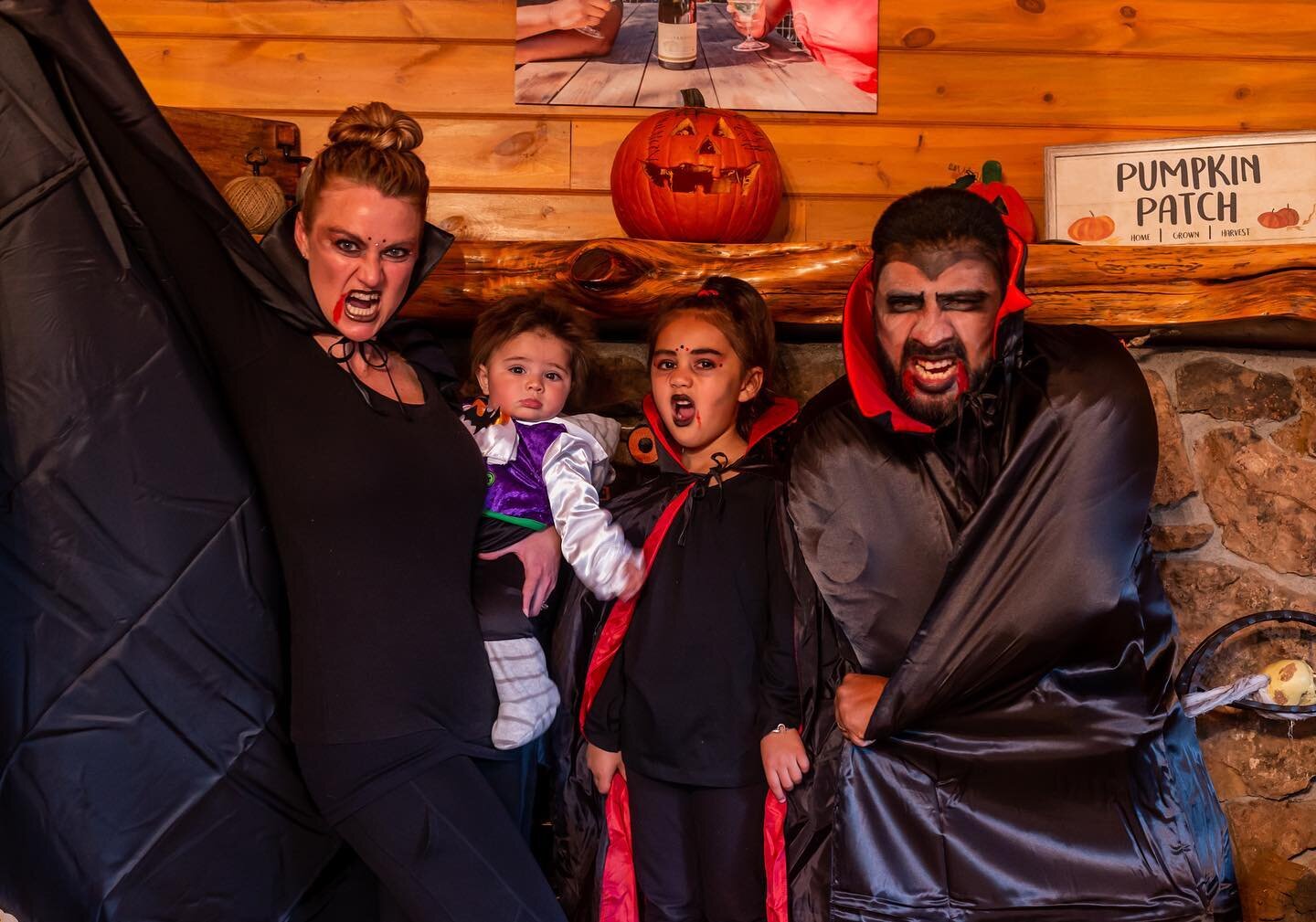 Halloween 2020 vampire family!  My daughter loves this holiday. It will be a sad time when she doesn&rsquo;t want to dress up with us anymore #enjoythetime #vampire #halloween