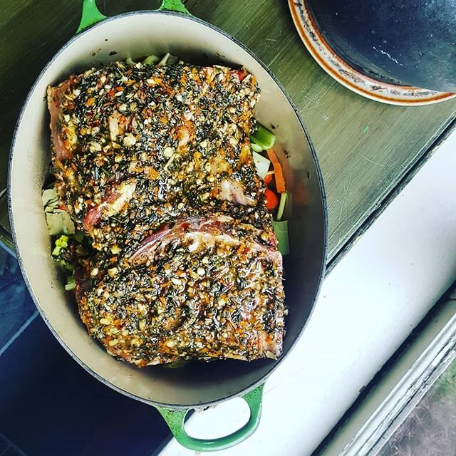 Time for us to take a break...the shop is closed today.

This rosemary, garlic anchoive &amp; orange rubbed lamb shoulder will have to wait until the family can come over again. For now we can only reminisce about those family tradtions and the new o