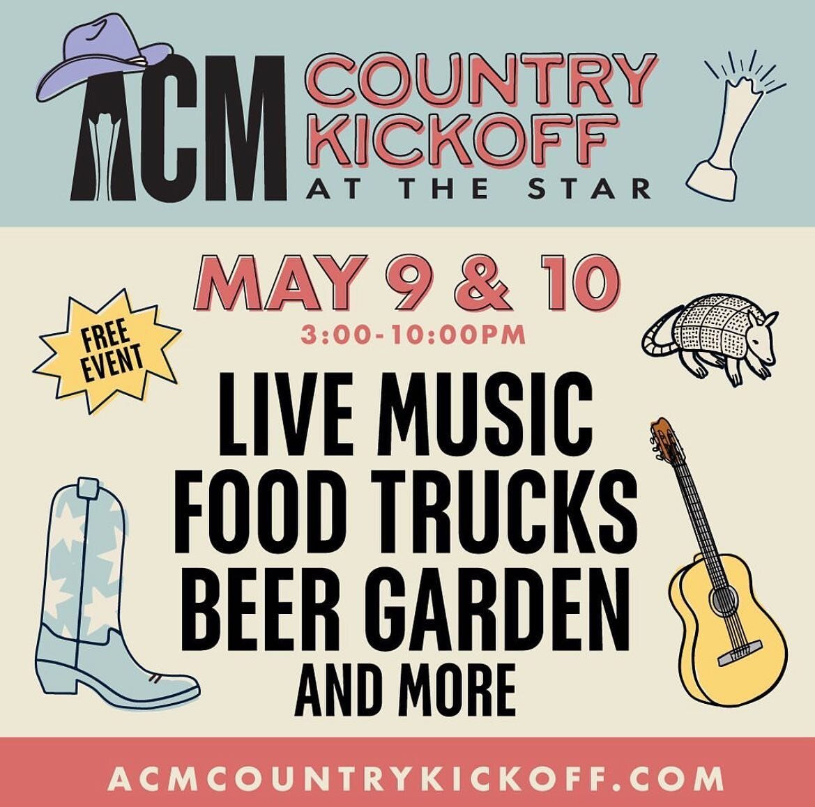 📣 Some cool news! SBG Hospitality has had the honor of organizing the Kickoff event for Country Music&rsquo;s Party of the Year!!! 🎶🎉 ACM Country Kickoff at @thestarinfrisco is a two-day music and entertainment festival for the fans! We&rsquo;ll s