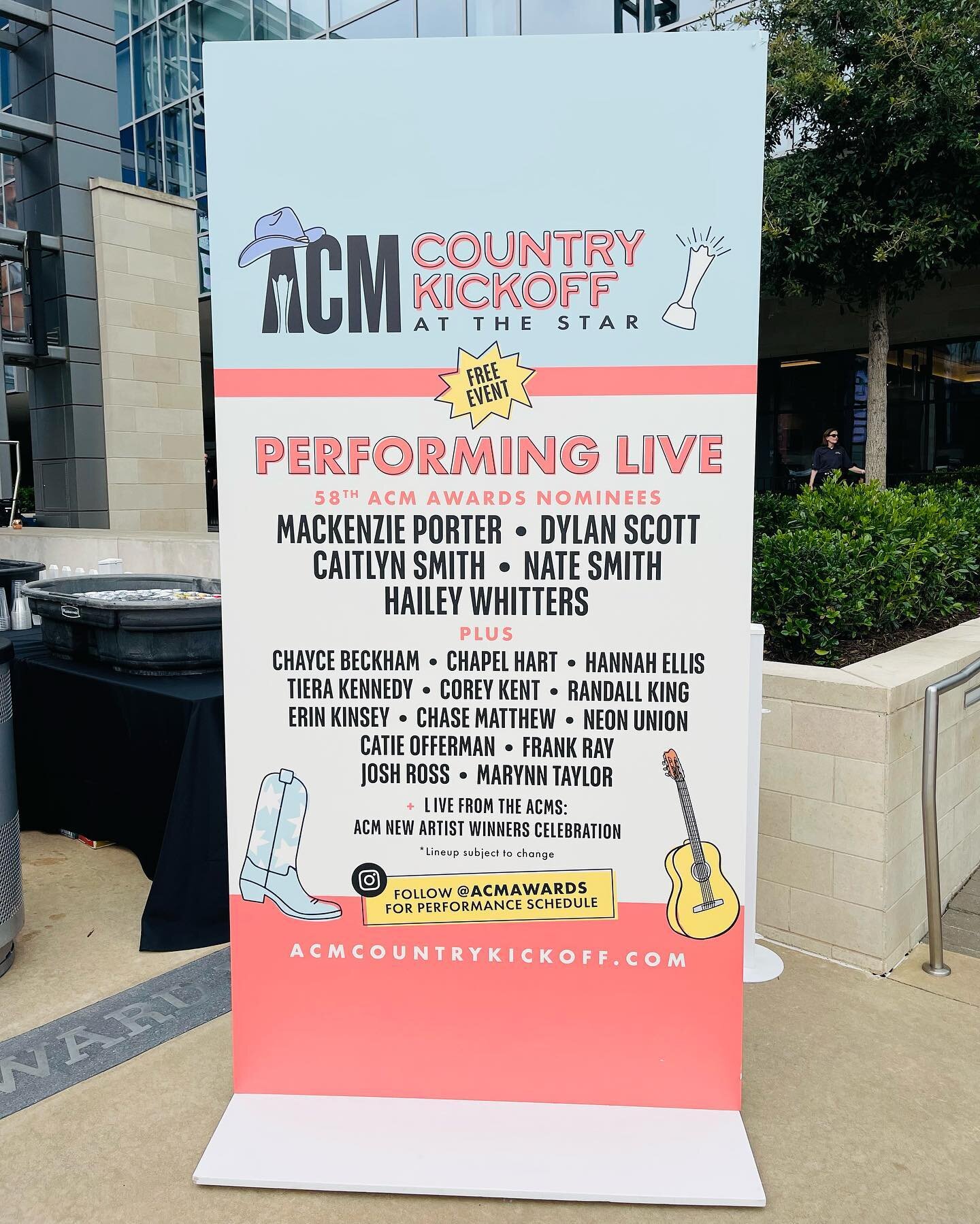 ACM Country Kick-Off at the Star happening NOW!! 🎸✨🎶 Come out to @thestarinfrisco until 10pm and enjoy! @acmawards