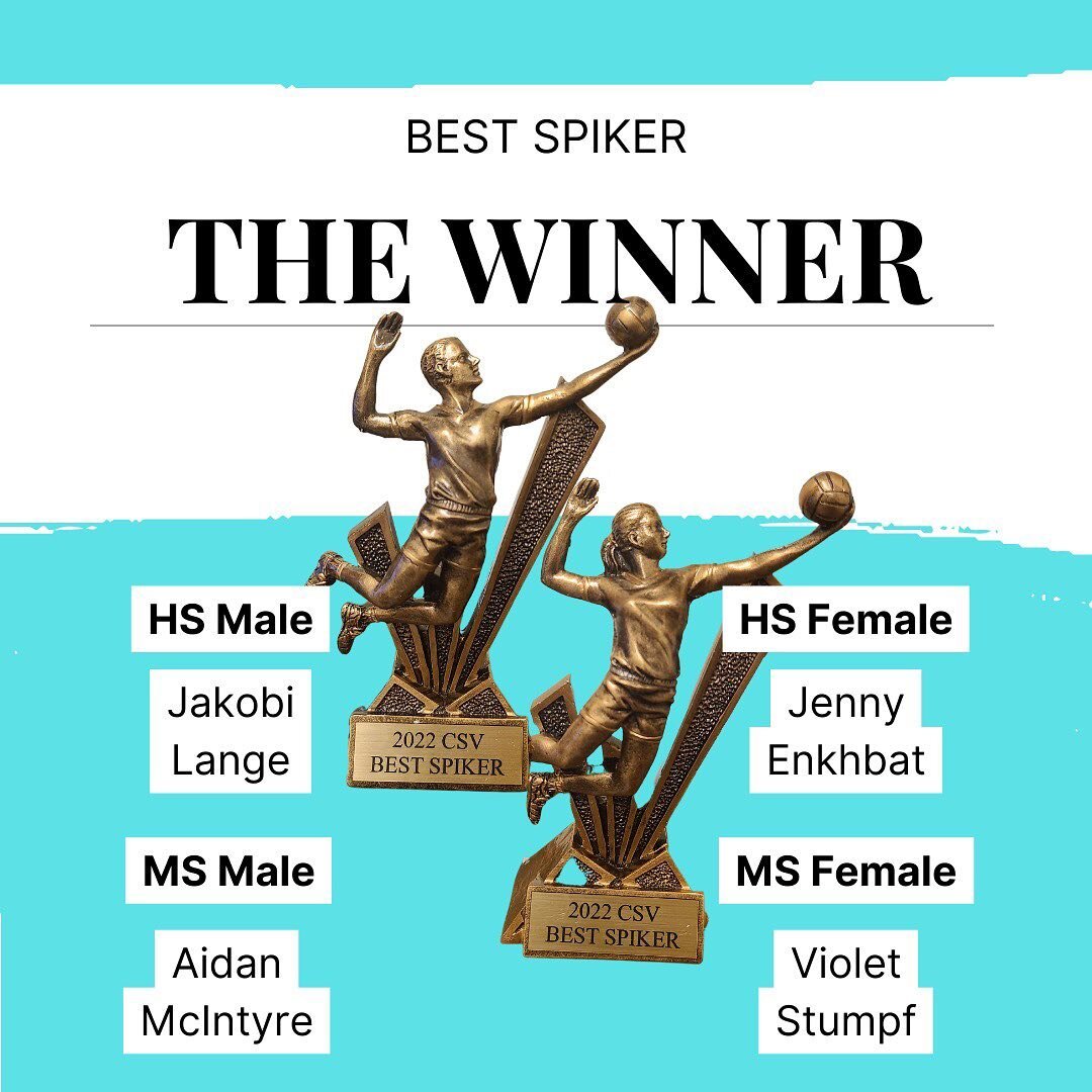 Announcing our 2022 Award Winners!🏆🏅 Up next &hellip;. Best Spiker of the Year! Congrats to all of our winners!🤩 (don&rsquo;t forget to DM us to get your award!)