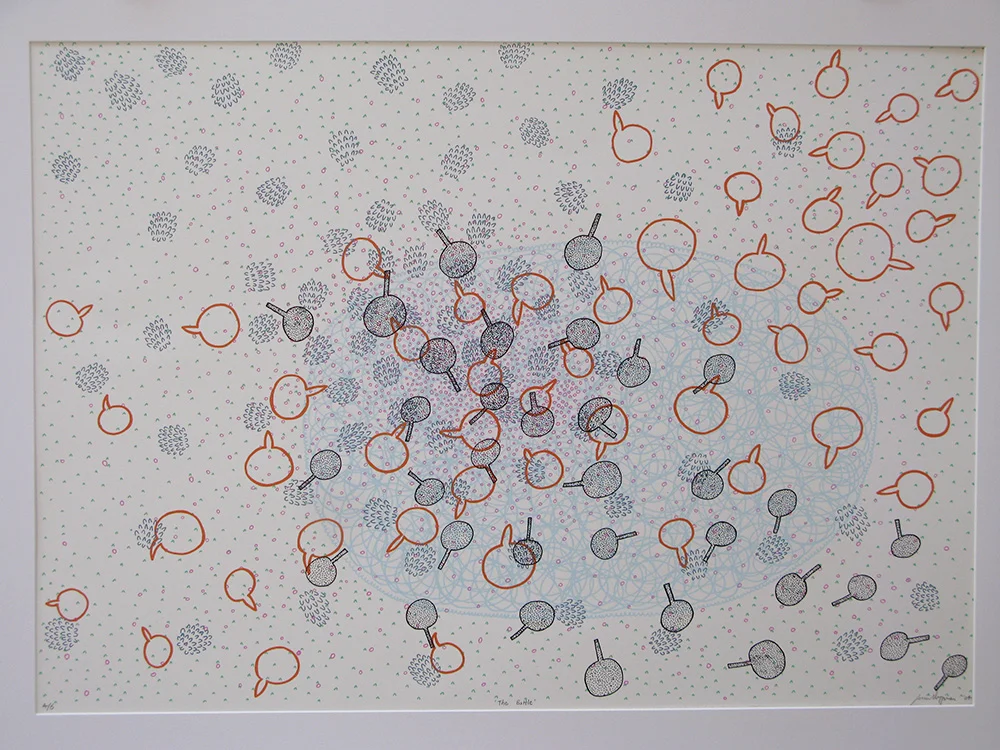 'The Battle', screen-print, 2004.