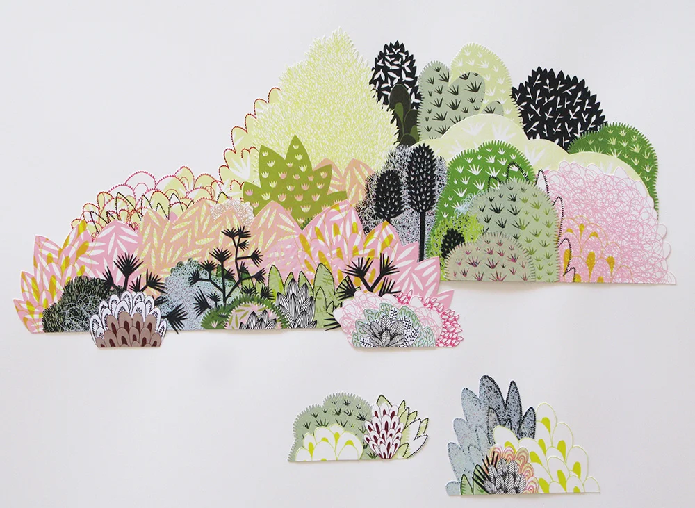 Screen-print collage, for charity art auction, 2015.