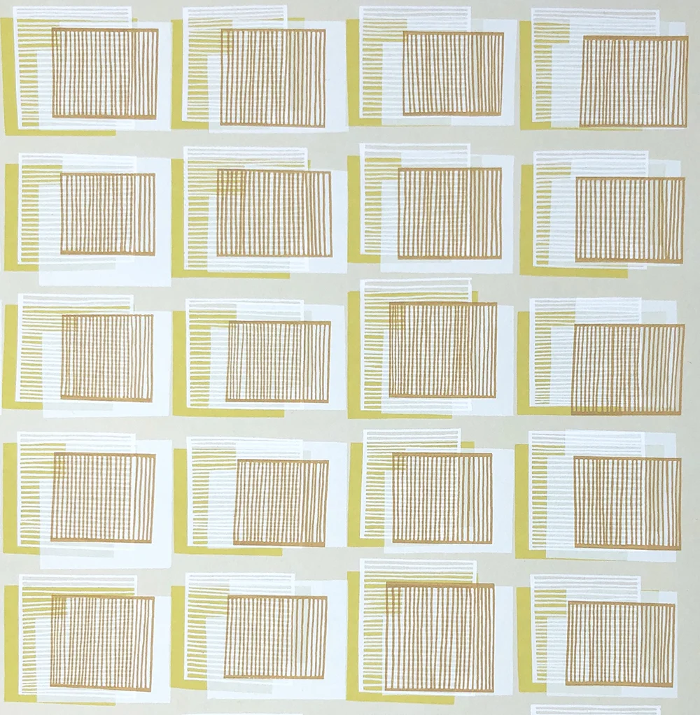 Woven line 3 (detail) 5 colour screen-print on 270gsm, edition of 1. 30 x 30cm, 2019.