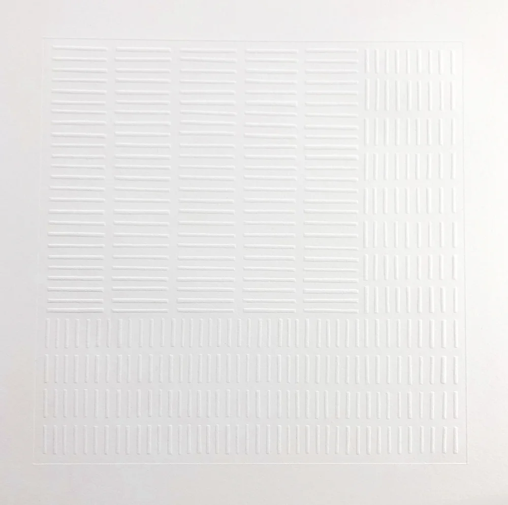 Flow Relief embossed print. Edition of 5, 50 x 50cm, 2019. POA.