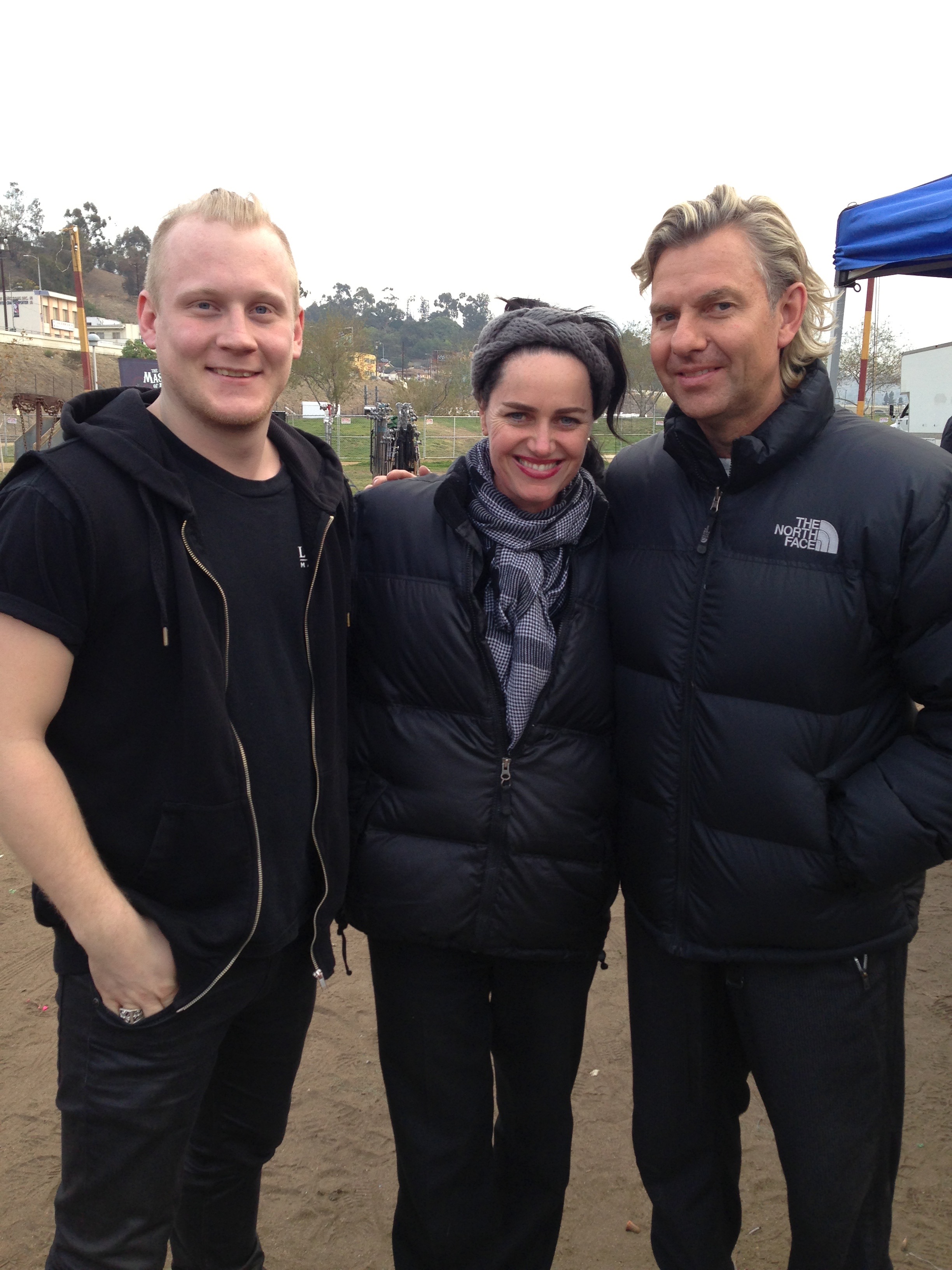 Our real magicians who flew over from Sweden to help us with our magic tricks which Chris Martin really learned. The hardest part for me was that I had to learn and understand the tricks too so that I could build the props correctly. So next time you need to saw someone in half....