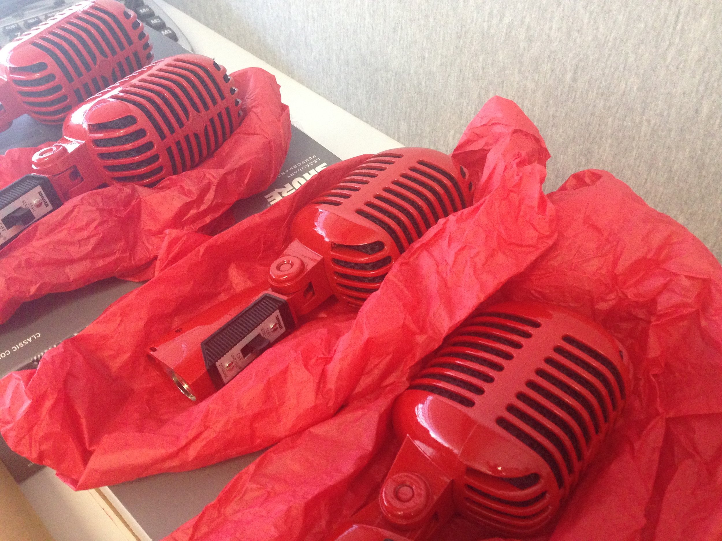 Target mics prepped.
