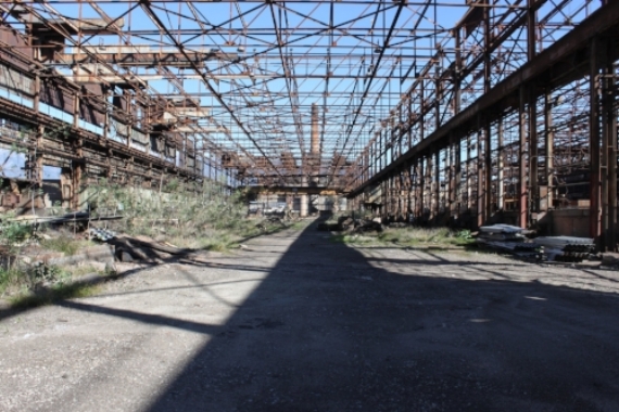Until we took it outside to an abandoned steel mill.