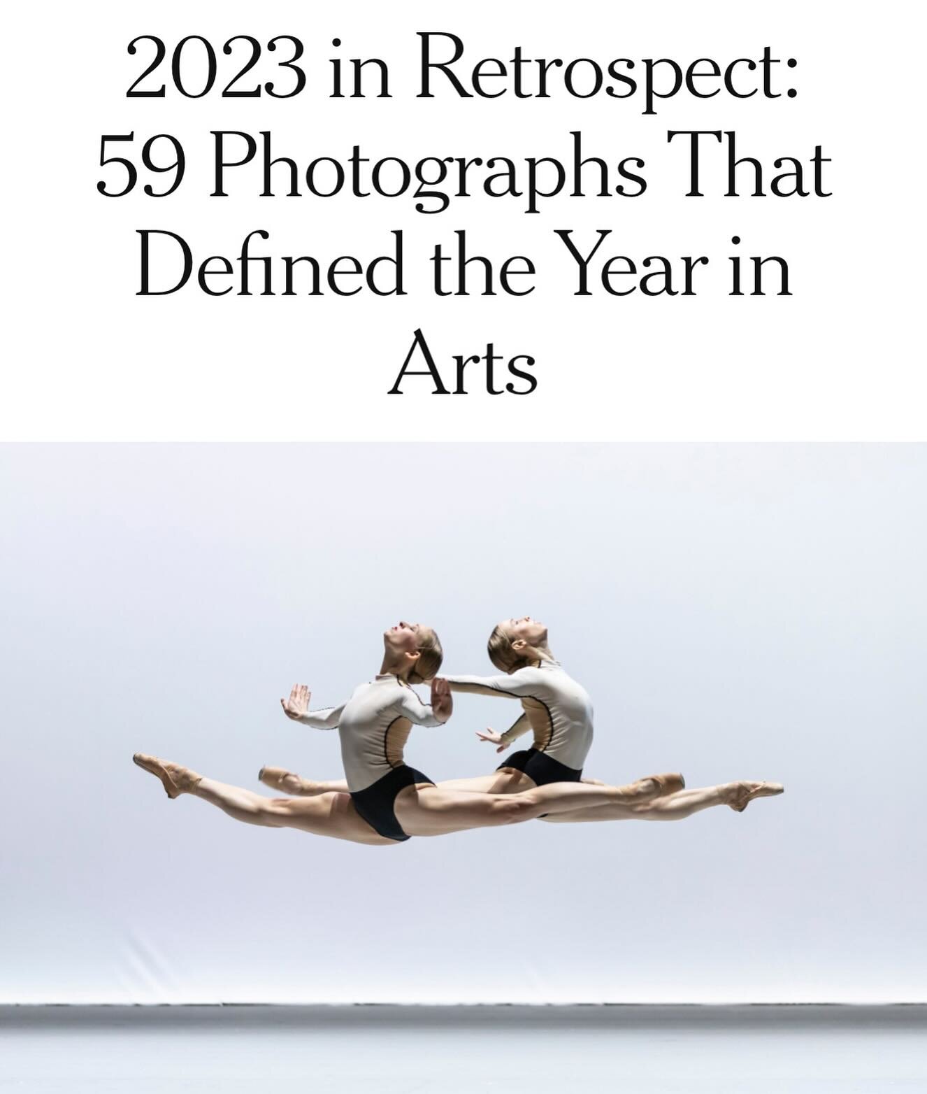 So thrilled to have my photo of @nationalballet of Canada listed in the New York Times as one of 59 Arts Photos of the Year! Thank you @lauraoneillnyc for such great shoots this year, and to @jolieruben @amandalwebster and @marysaleah for selecting m