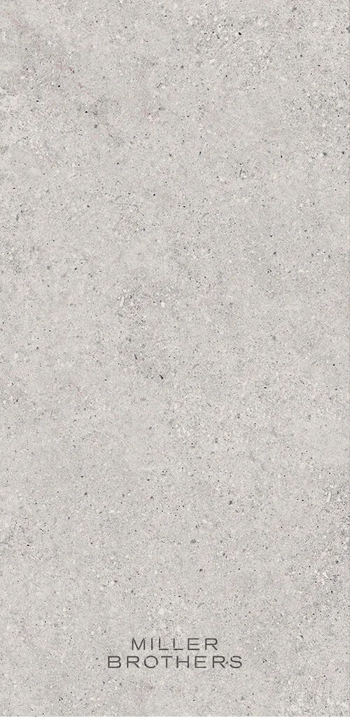 Prada Acero, Porcelanosa Tiles surface available from Miller Brothers Stone