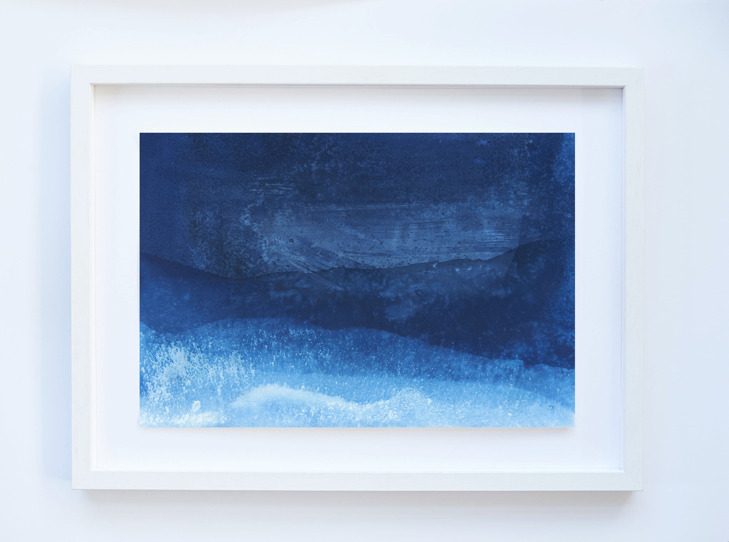  IL-Maenporth-2020-002  Cyanotype on paper  Print 12x18in  Framed 17x23in 