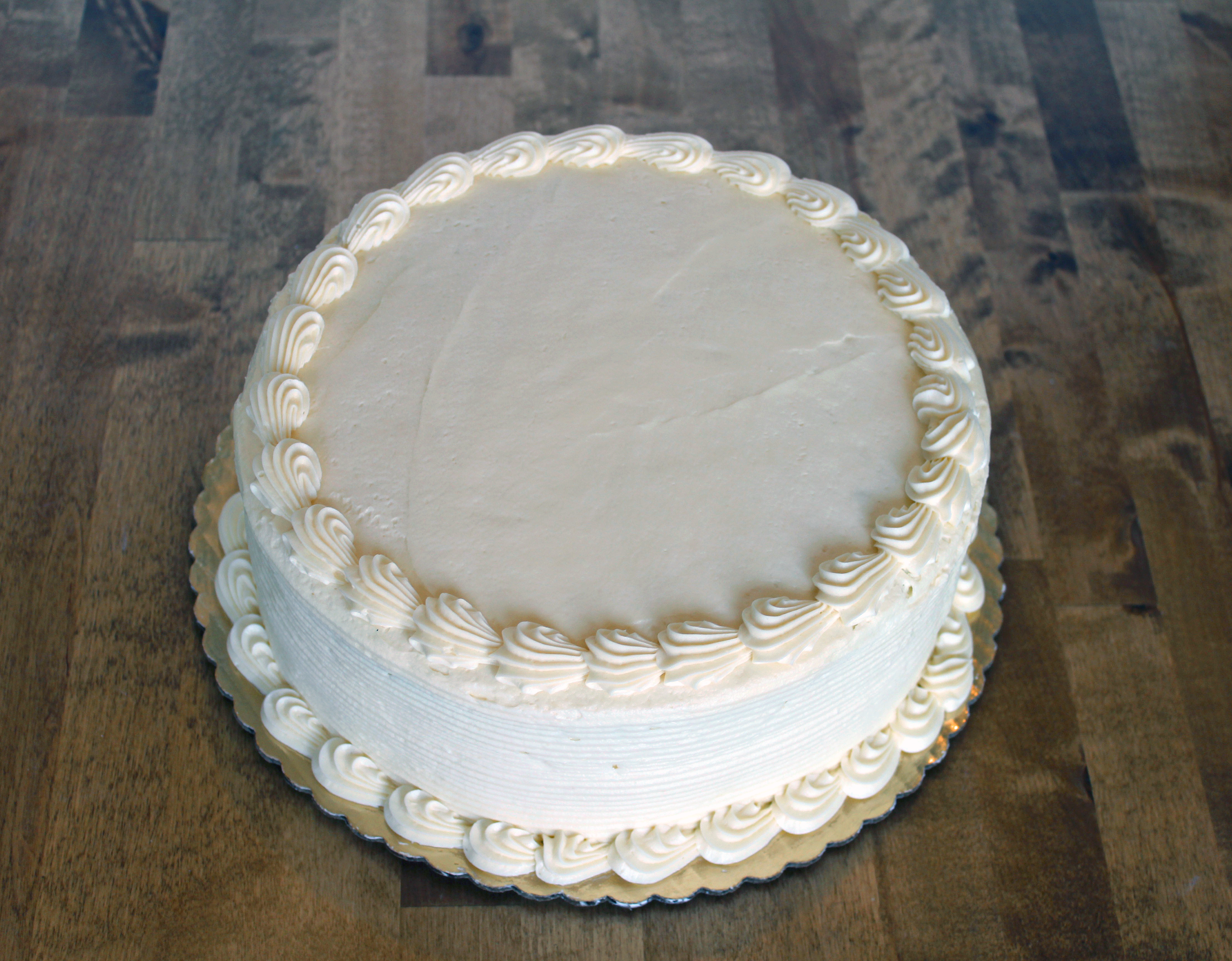 10 in round cake - $26.99 serves 16-20 people