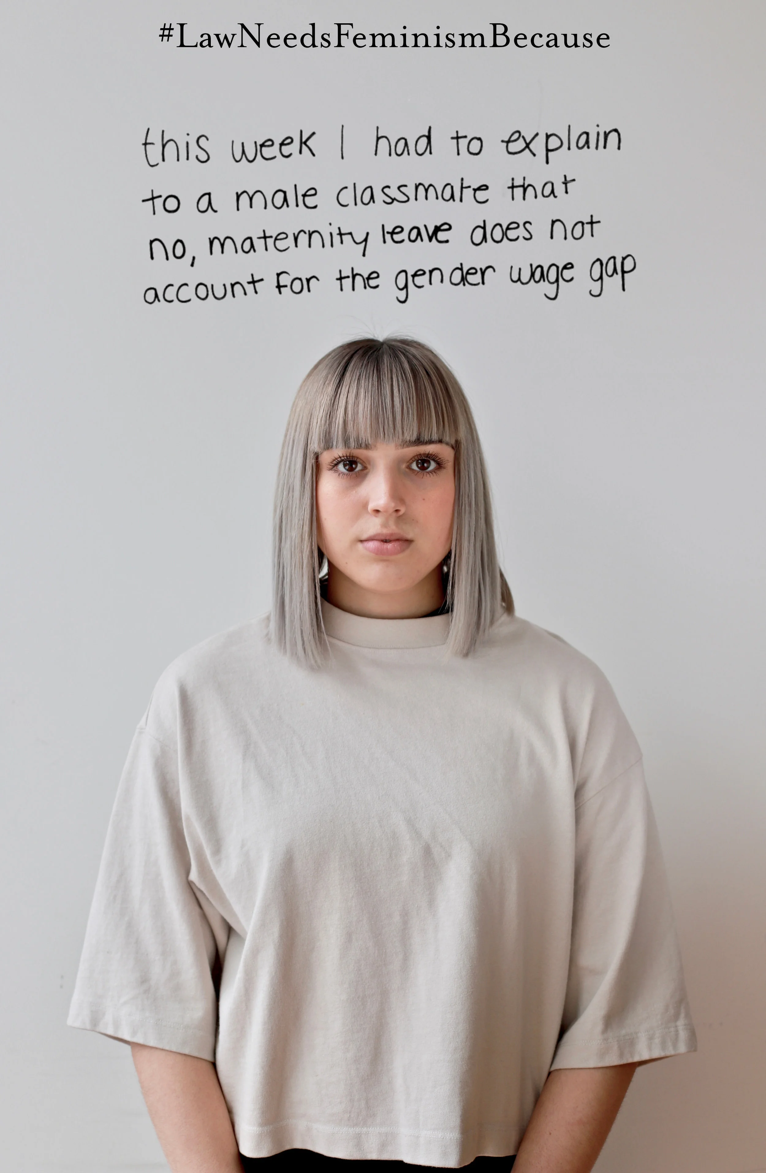 #LawNeedsFeminismBecause this week I had to explain to a male classmate that no, maternity leave does not account for the gender wage gap