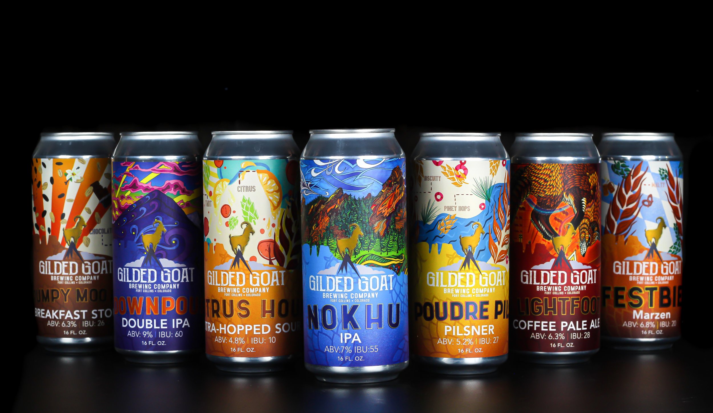 Gilded Goat Brewing Company Cans