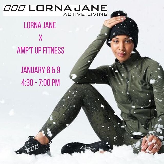 Don&rsquo;t miss this pop up event Tuesday and Wednesday next week to check out premium women&rsquo;s activewear! #amptupfitness #lornajane #popupevent