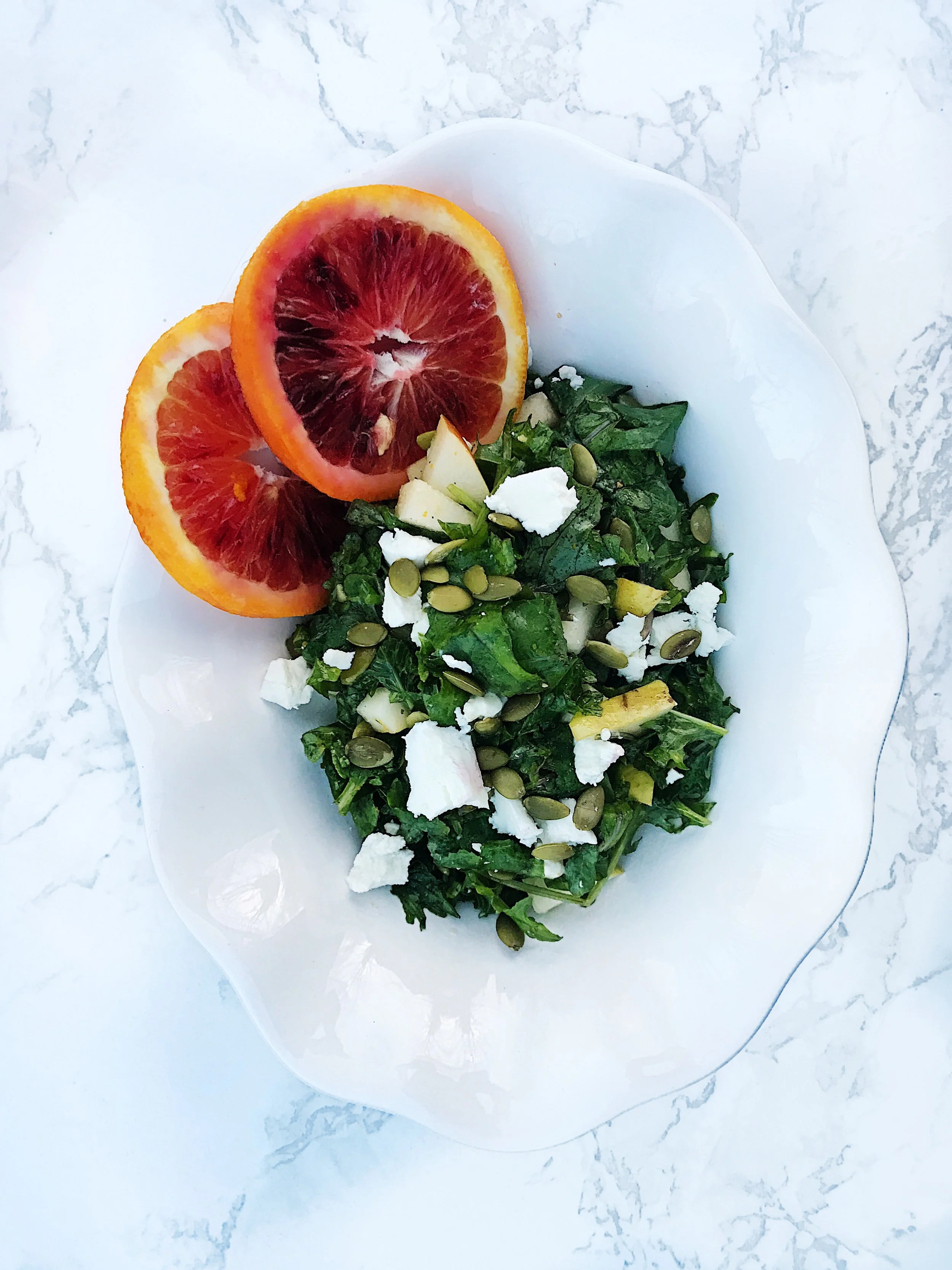 Healthy Citrus Pear and Kale Salad