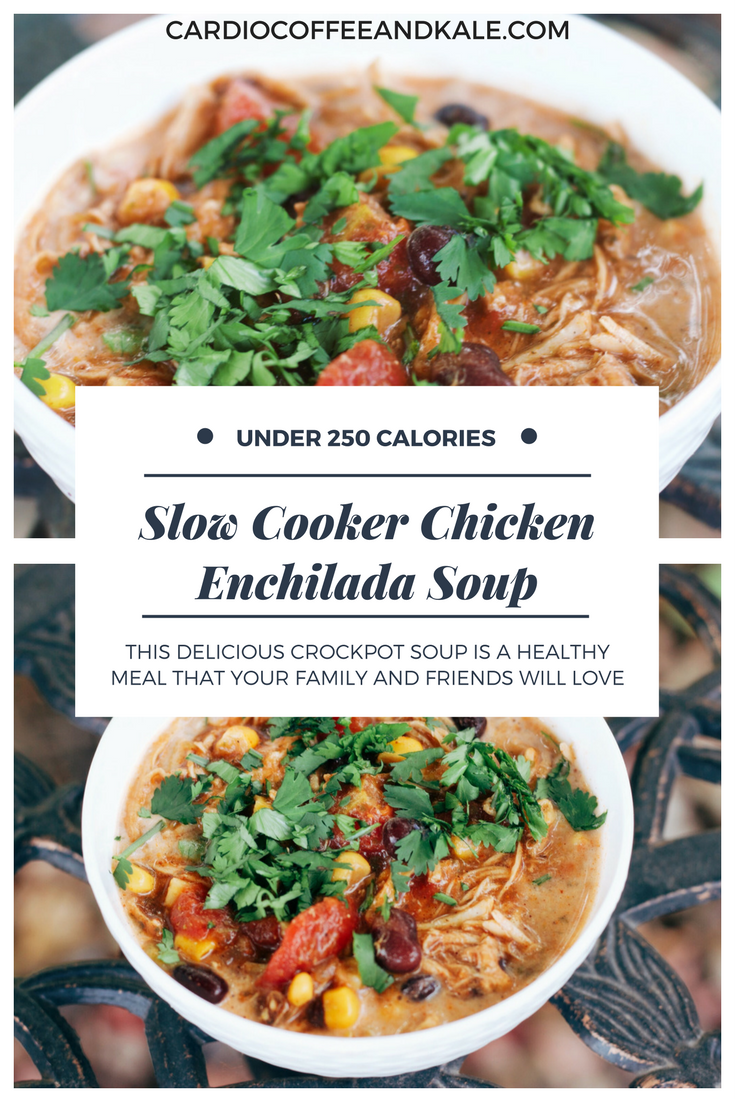 Slow Cooker Chicken Enchilada Soup Cardio Coffee And Kale