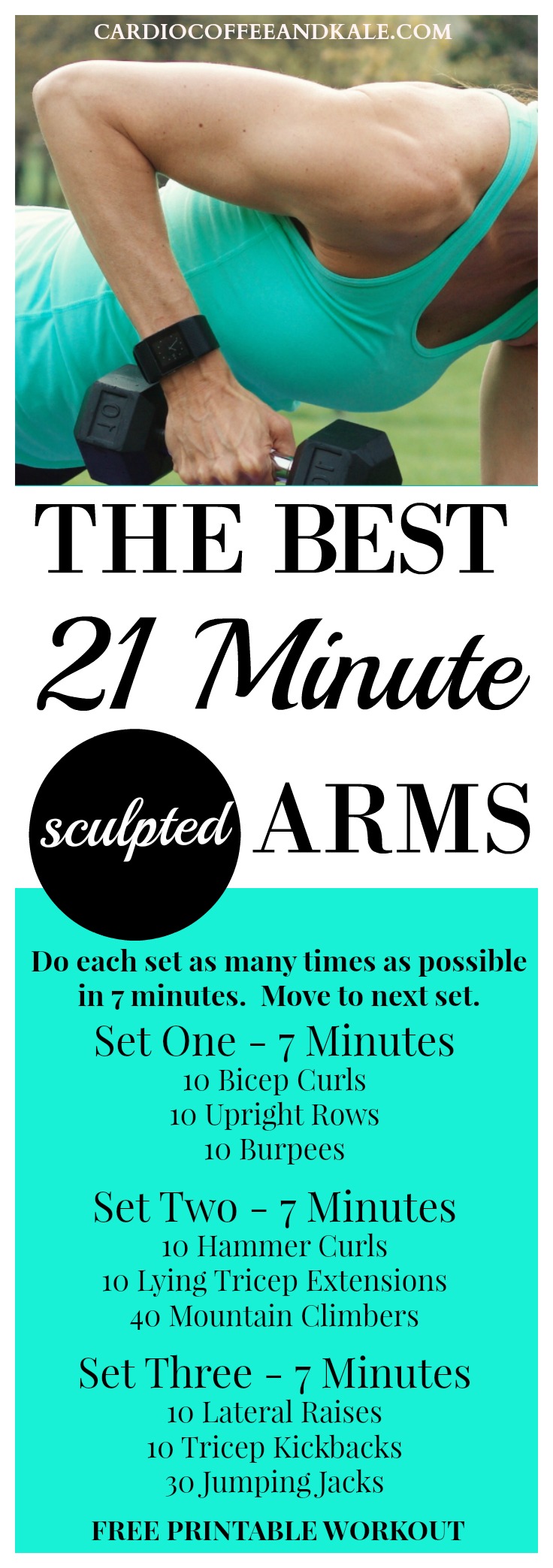 The Best 21 Minute Sculpted Arm Workout - Bis, Tris and Shoulders