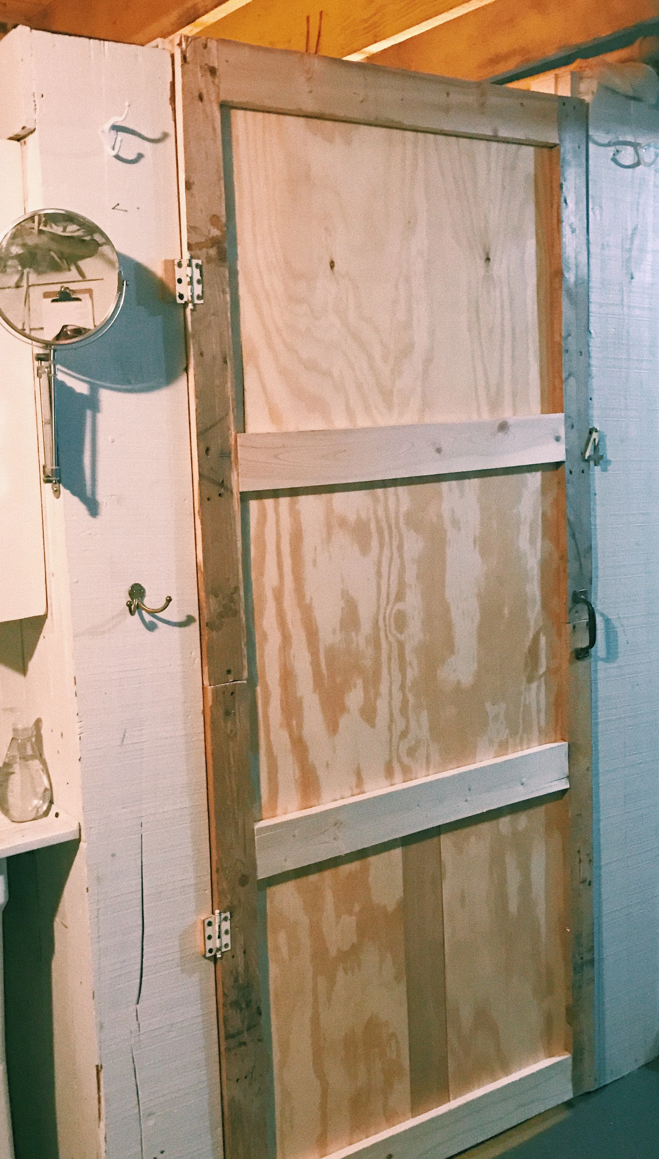 door made out of scrap lumber