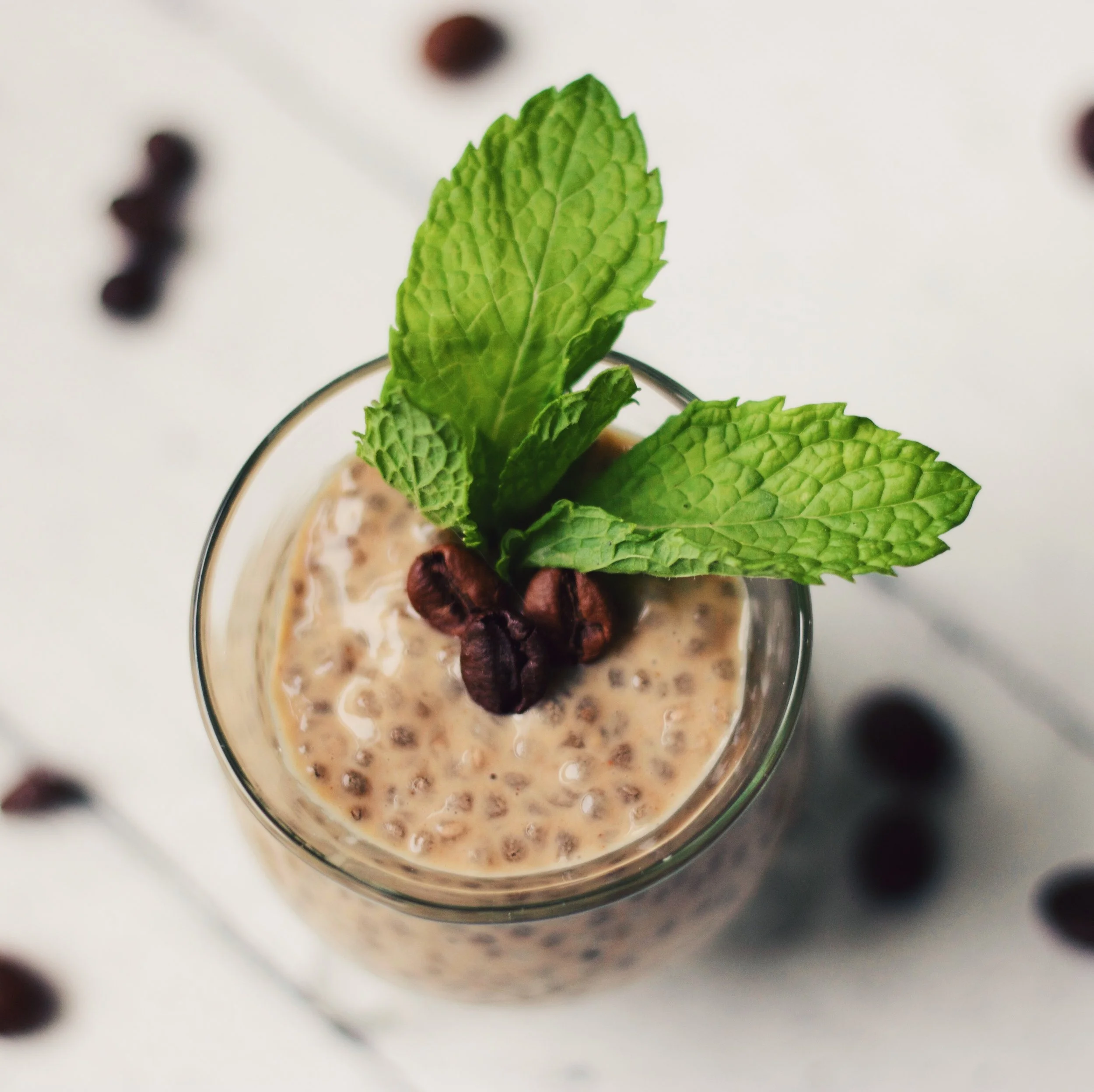 Protein Packed Java Mint Chia Seed Pudding