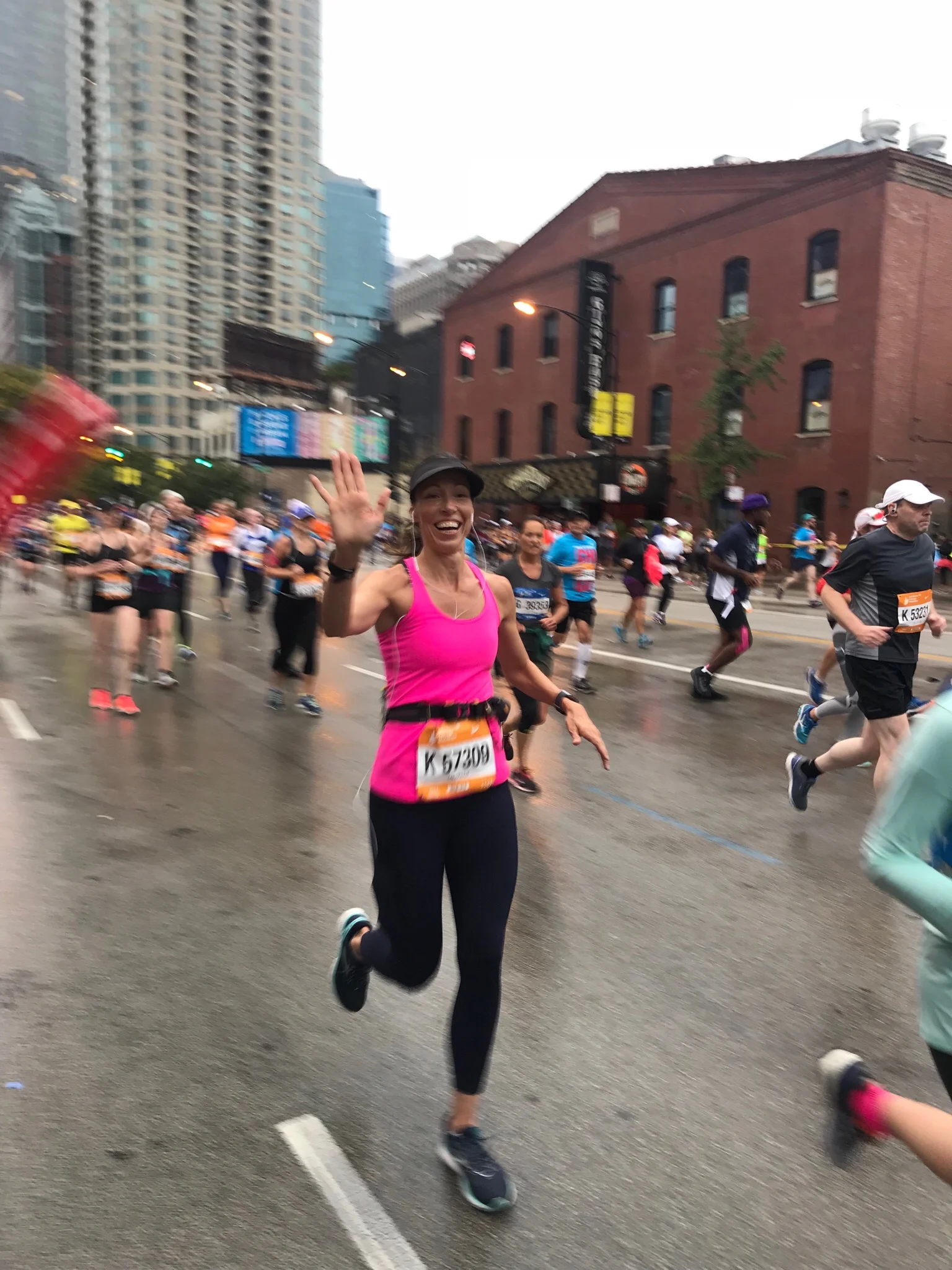 Not the best picture, but I was still smiling at mile 17!