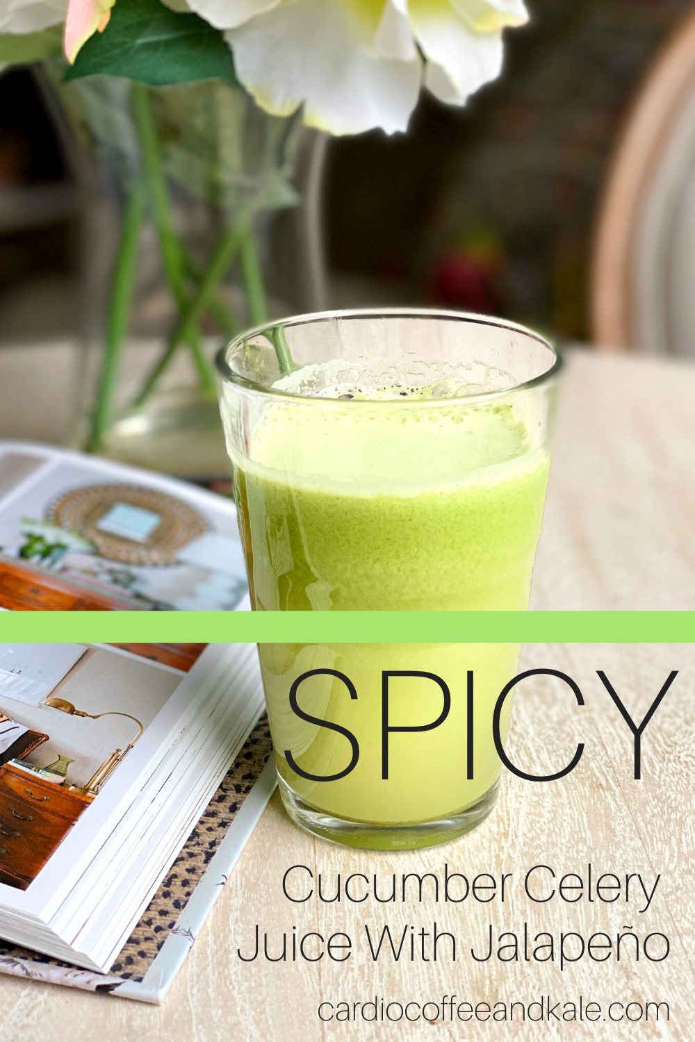 Spicy Cucumber Celery Juice with Jalapeño — cardio coffee and kale