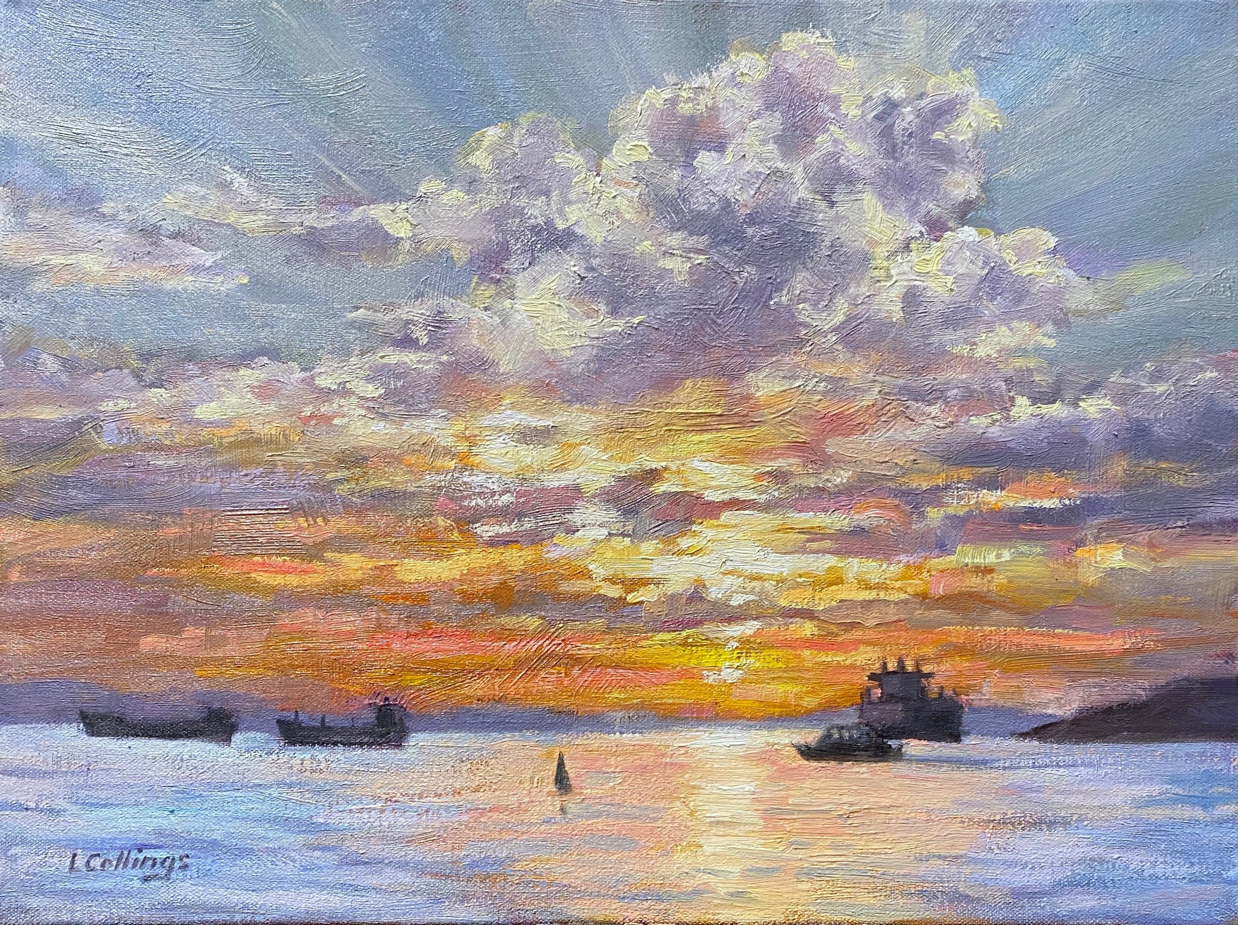 SOLD - Sunset over Vancouver Island