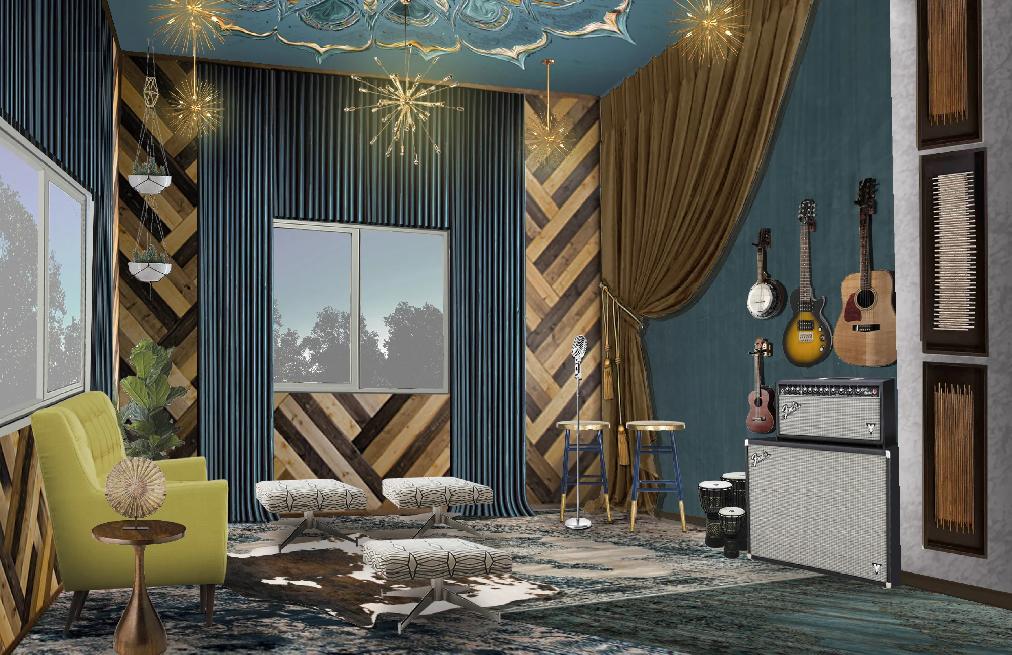  Music Room Rendering 